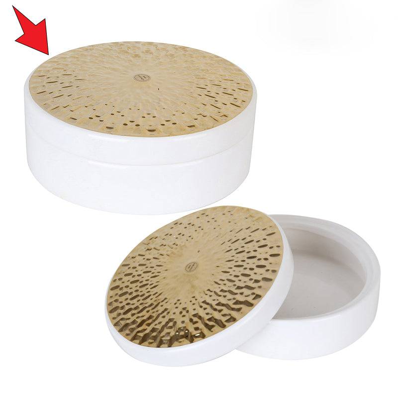 Ceramic Box Fl-D421A - Decorative Boxes - ebarza Furniture UAE | Shop Modern Furniture in Abu Dhabi & Dubai - مفروشات ايبازرا في الامارات | تسوق اثاث عصري وديكورات مميزة في دبي وابوظبي