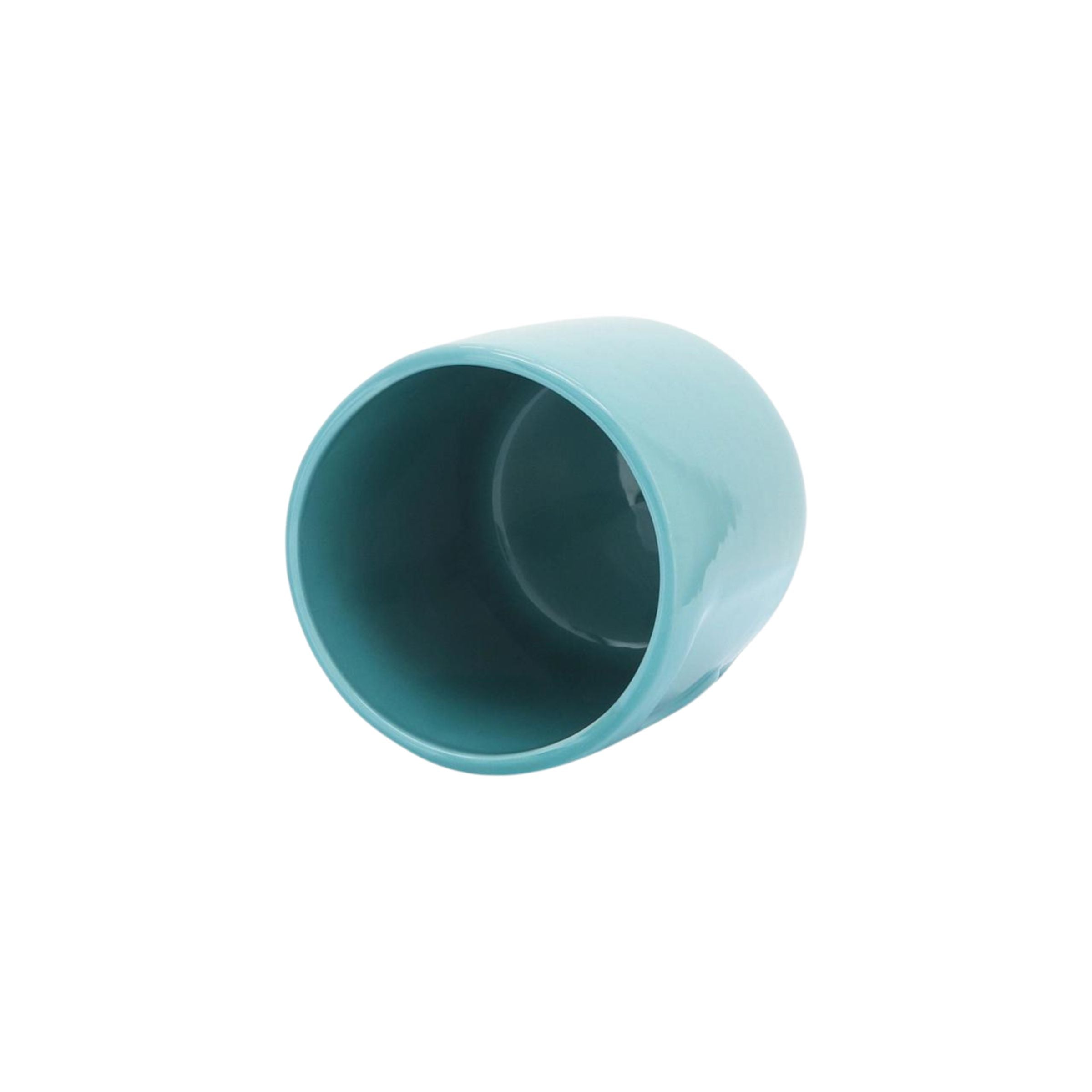 Ceramic Face Vase 12 Cm - Turquoise 15764-03 - Planter Boxes - ebarza Furniture UAE | Shop Modern Furniture in Abu Dhabi & Dubai - مفروشات ايبازرا في الامارات | تسوق اثاث عصري وديكورات مميزة في دبي وابوظبي