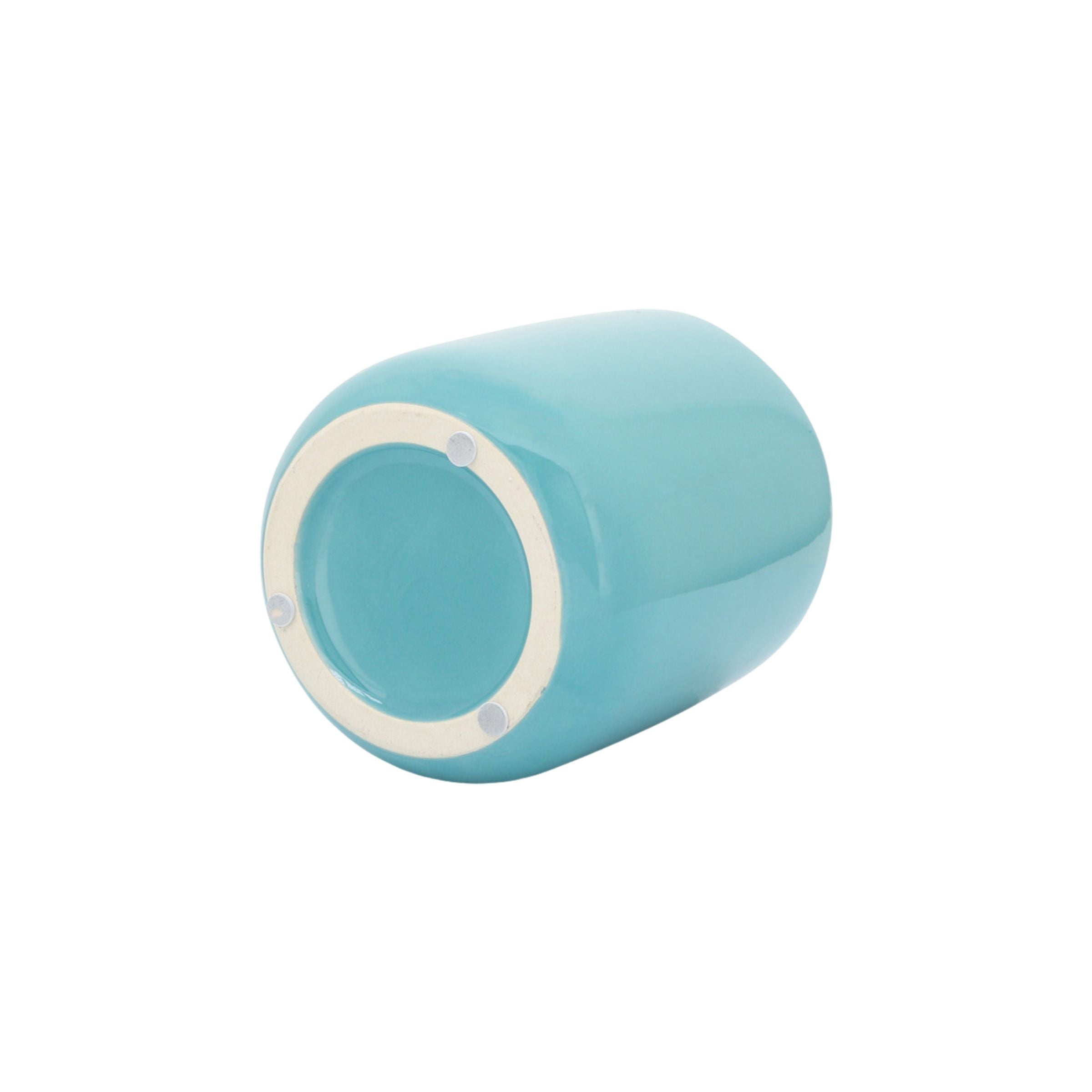 Ceramic Face Vase 12 Cm - Turquoise 15764-03 - Planter Boxes - ebarza Furniture UAE | Shop Modern Furniture in Abu Dhabi & Dubai - مفروشات ايبازرا في الامارات | تسوق اثاث عصري وديكورات مميزة في دبي وابوظبي