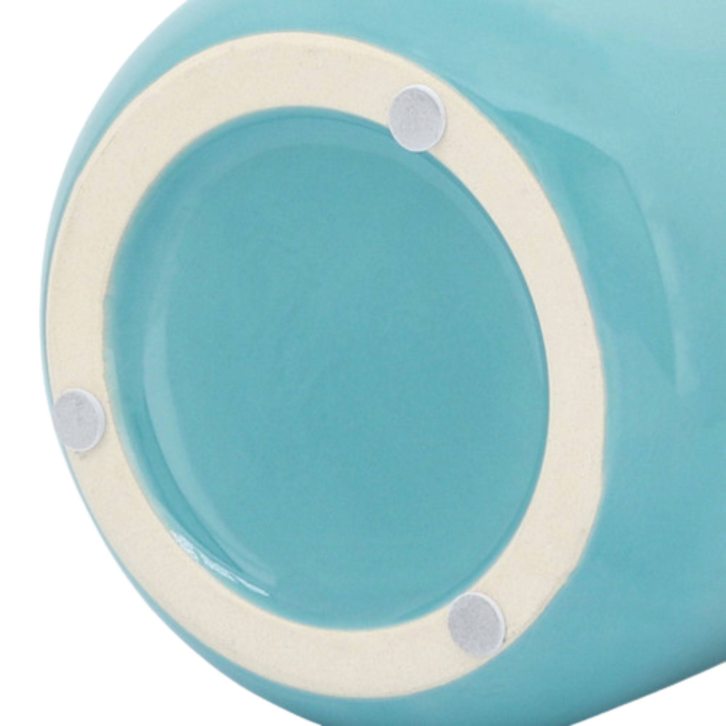 Ceramic Face Vase 15 Cm - Turquoise 15765-03 - Planter Boxes - ebarza Furniture UAE | Shop Modern Furniture in Abu Dhabi & Dubai - مفروشات ايبازرا في الامارات | تسوق اثاث عصري وديكورات مميزة في دبي وابوظبي