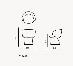 MOON Swivel Dining Chair OW 405-12/Swivel - Chairs - ebarza Furniture UAE | Shop Modern Furniture in Abu Dhabi & Dubai - مفروشات ايبازرا في الامارات | تسوق اثاث عصري وديكورات مميزة في دبي وابوظبي