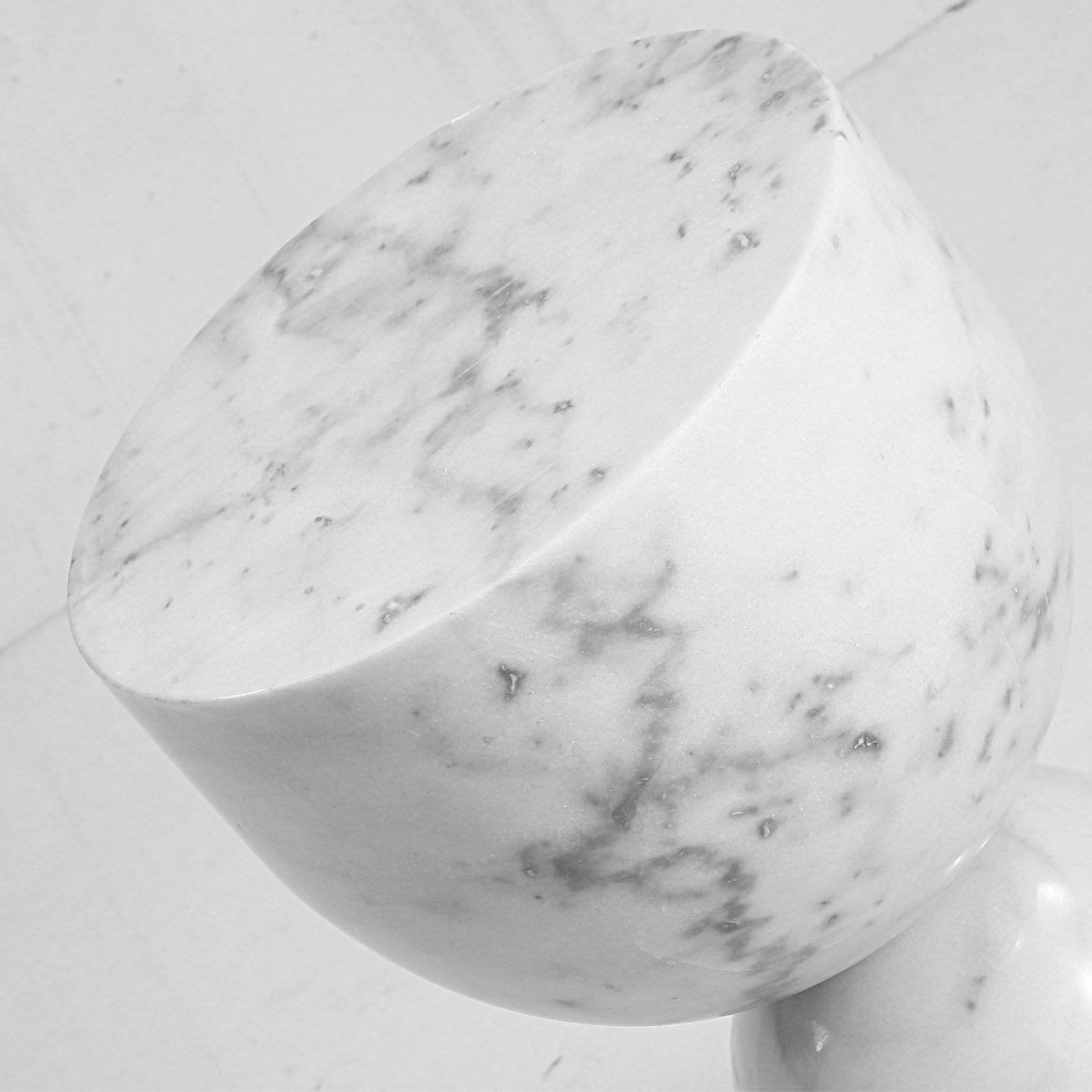 Chess Natural Marble Side Table St8687-30-We - Side Tables - ebarza Furniture UAE | Shop Modern Furniture in Abu Dhabi & Dubai - مفروشات ايبازرا في الامارات | تسوق اثاث عصري وديكورات مميزة في دبي وابوظبي