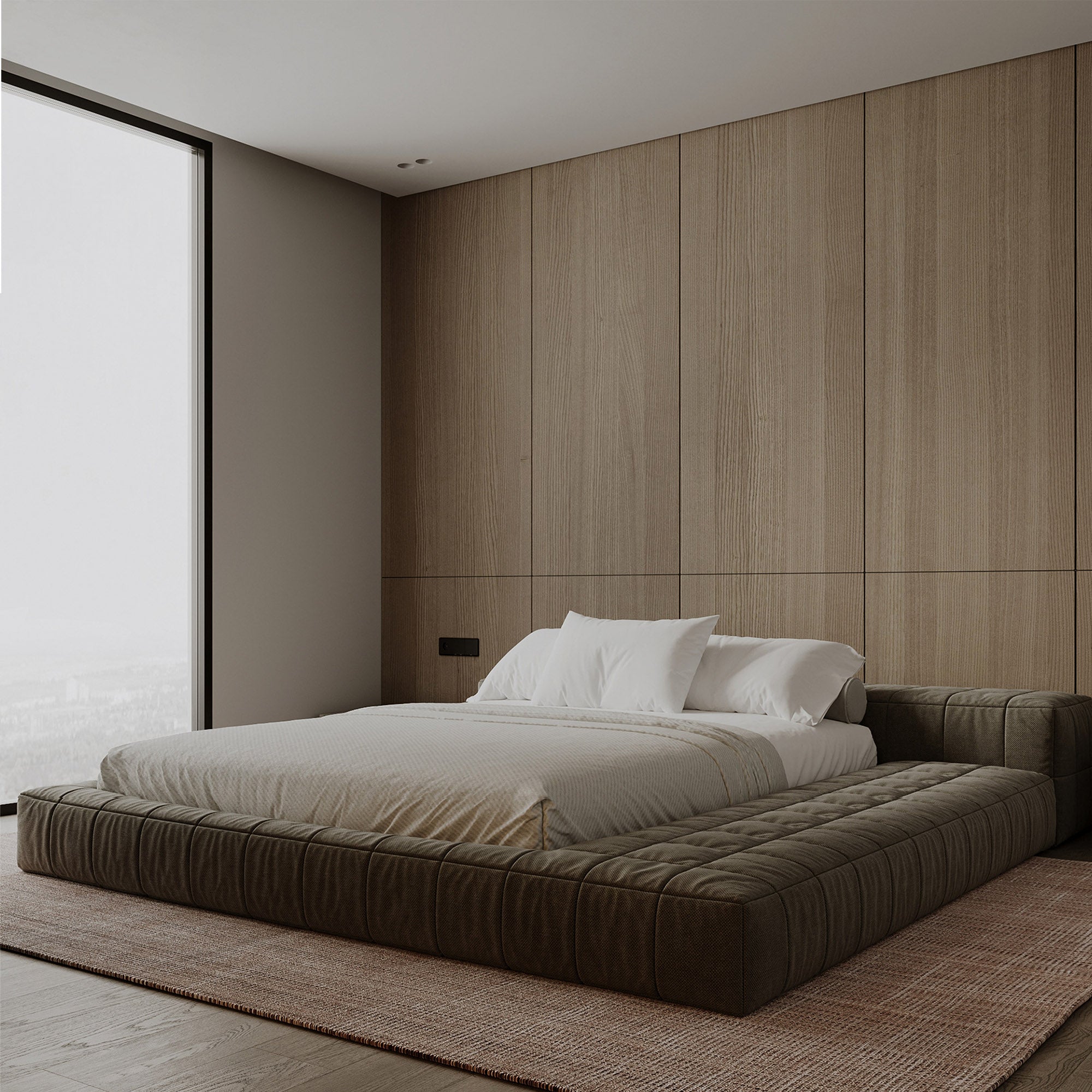 320*122cm WPC BB STITCHING DECORATION PANEL Y : H199-Y-NAO-WD North American Oak Y - Wall Panels - ebarza Furniture UAE | Shop Modern Furniture in Abu Dhabi & Dubai - مفروشات ايبازرا في الامارات | تسوق اثاث عصري وديكورات مميزة في دبي وابوظبي