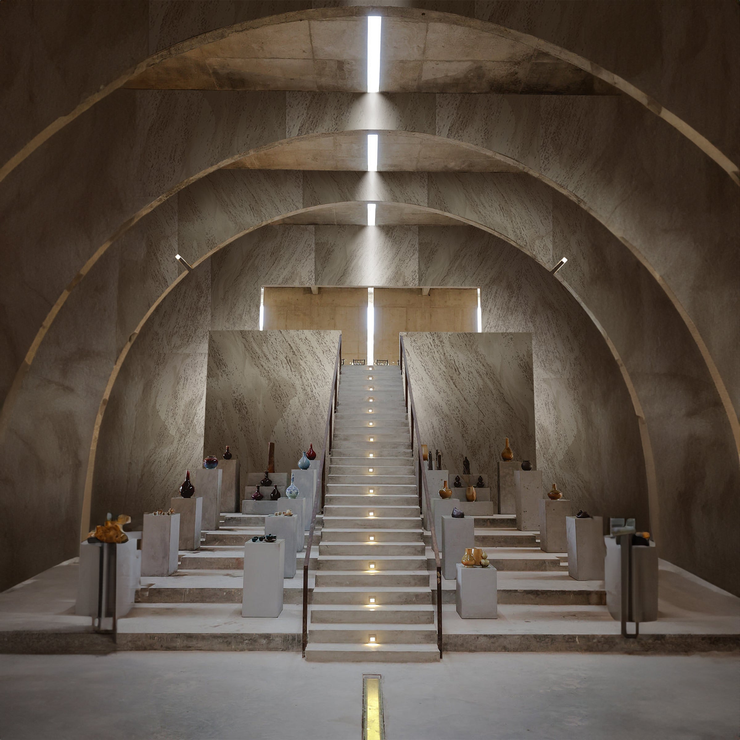 Sample of Flex Stone Cladding Sea Travertin  gradient gray-Sample -  Wall panels samples - ebarza Furniture UAE | Shop Modern Furniture in Abu Dhabi & Dubai - مفروشات ايبازرا في الامارات | تسوق اثاث عصري وديكورات مميزة في دبي وابوظبي