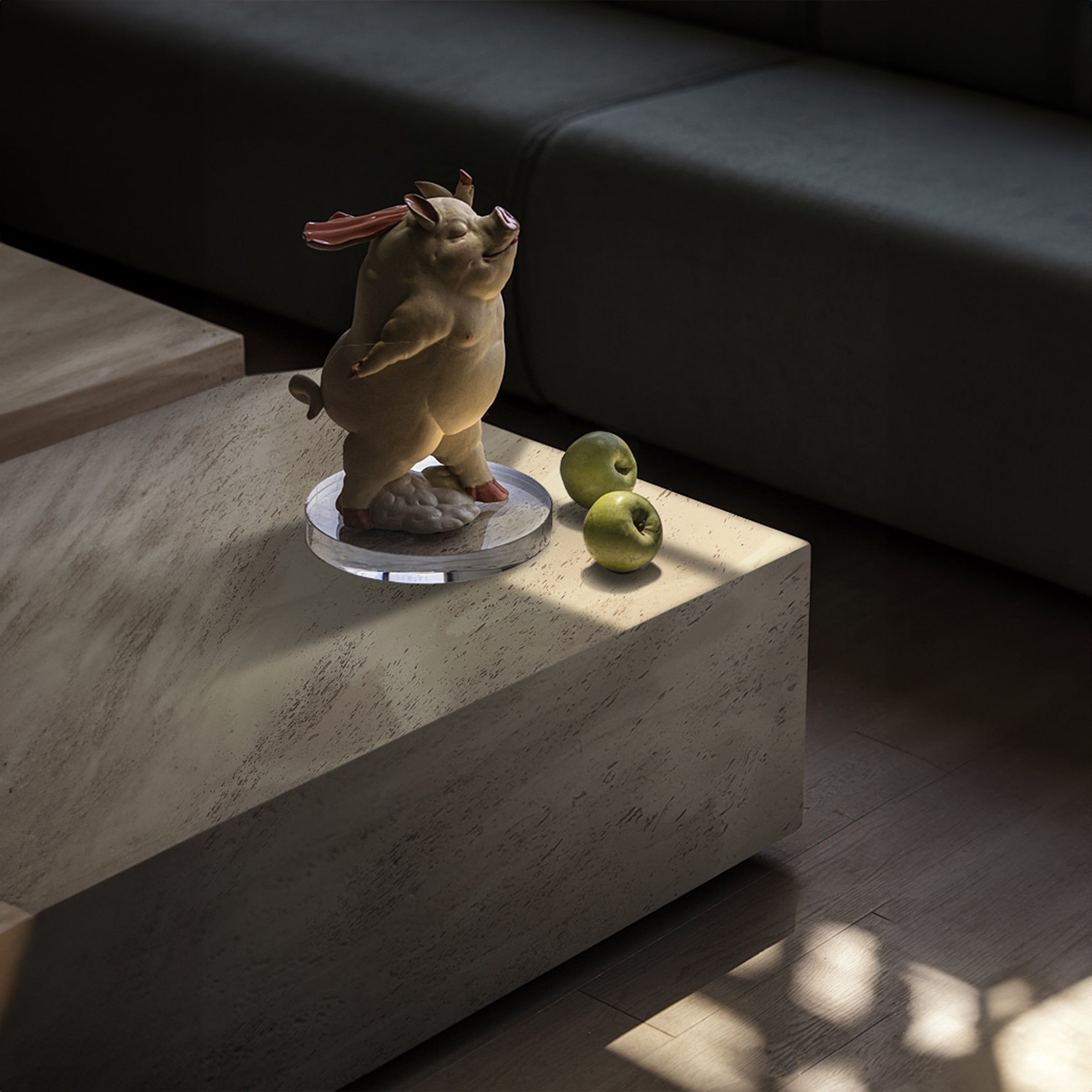 Sample of Flex Stone Cladding Sea Travertin  gradient gray-Sample -  Wall panels samples - ebarza Furniture UAE | Shop Modern Furniture in Abu Dhabi & Dubai - مفروشات ايبازرا في الامارات | تسوق اثاث عصري وديكورات مميزة في دبي وابوظبي