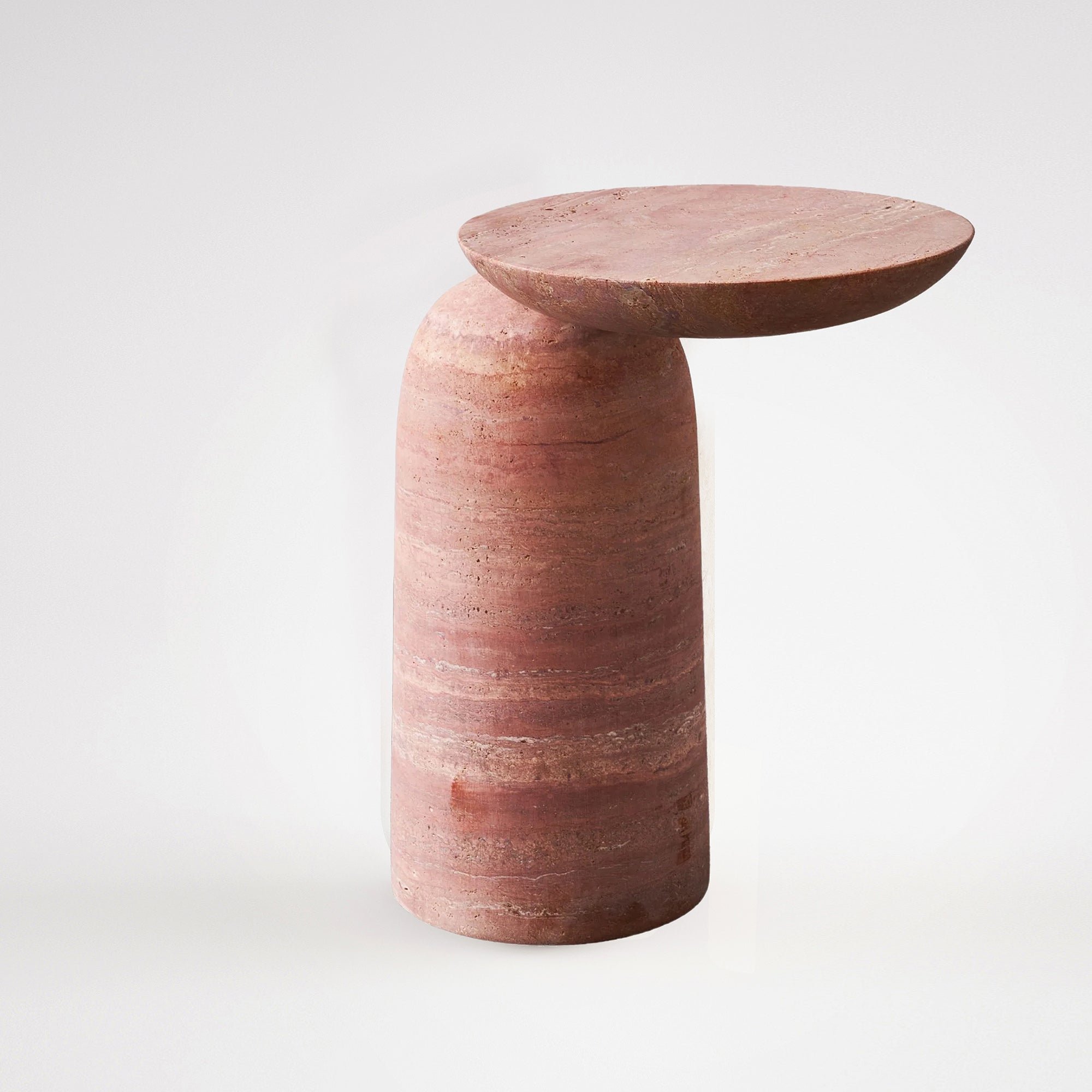 Red Travertine Coffee Table JA014 - Coffee Tables - ebarza Furniture UAE | Shop Modern Furniture in Abu Dhabi & Dubai - مفروشات ايبازرا في الامارات | تسوق اثاث عصري وديكورات مميزة في دبي وابوظبي