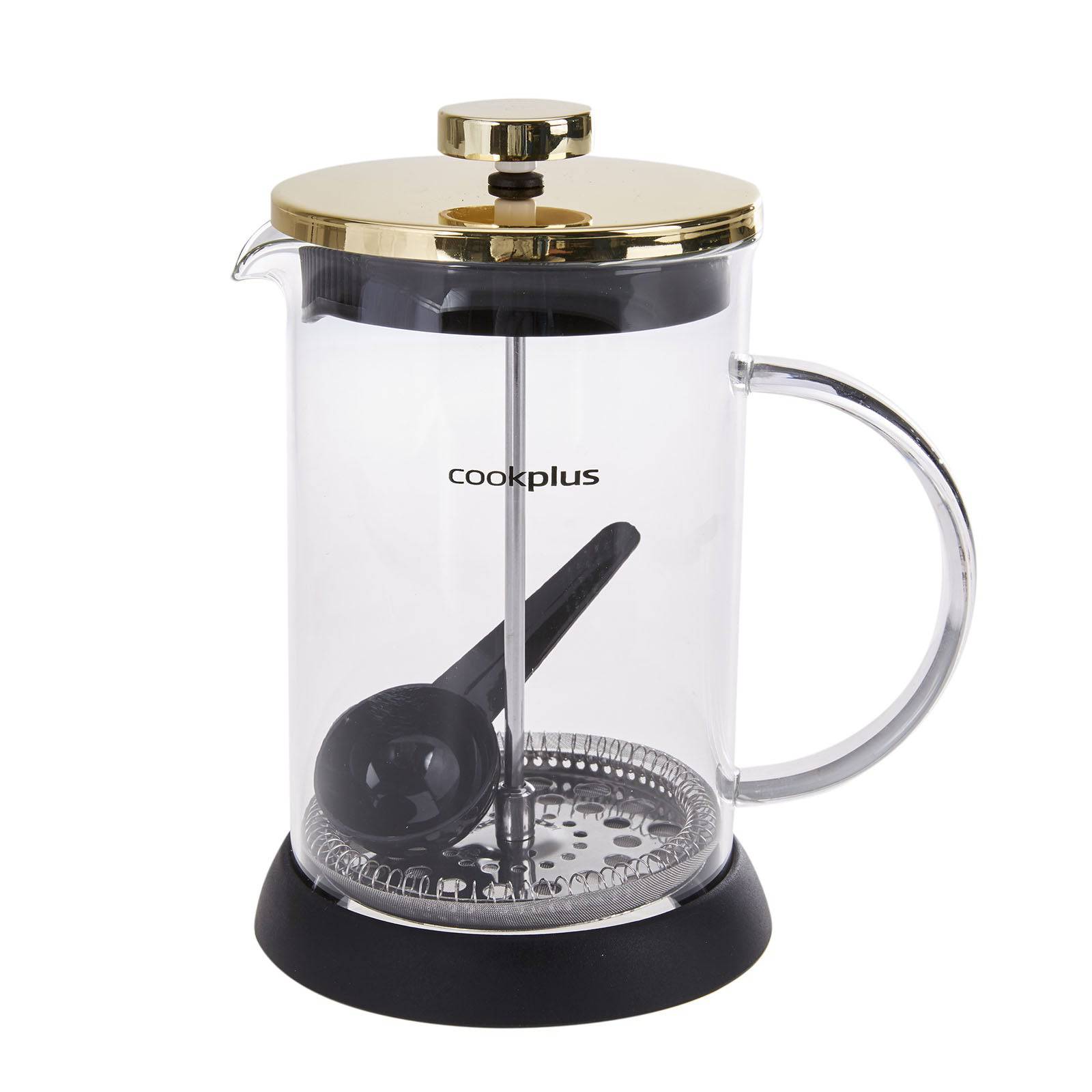 Cookplus Coffee Bean French Press Gold 800 Ml 153.01.05.4203 - Kitchen Appliances - ebarza Furniture UAE | Shop Modern Furniture in Abu Dhabi & Dubai - مفروشات ايبازرا في الامارات | تسوق اثاث عصري وديكورات مميزة في دبي وابوظبي