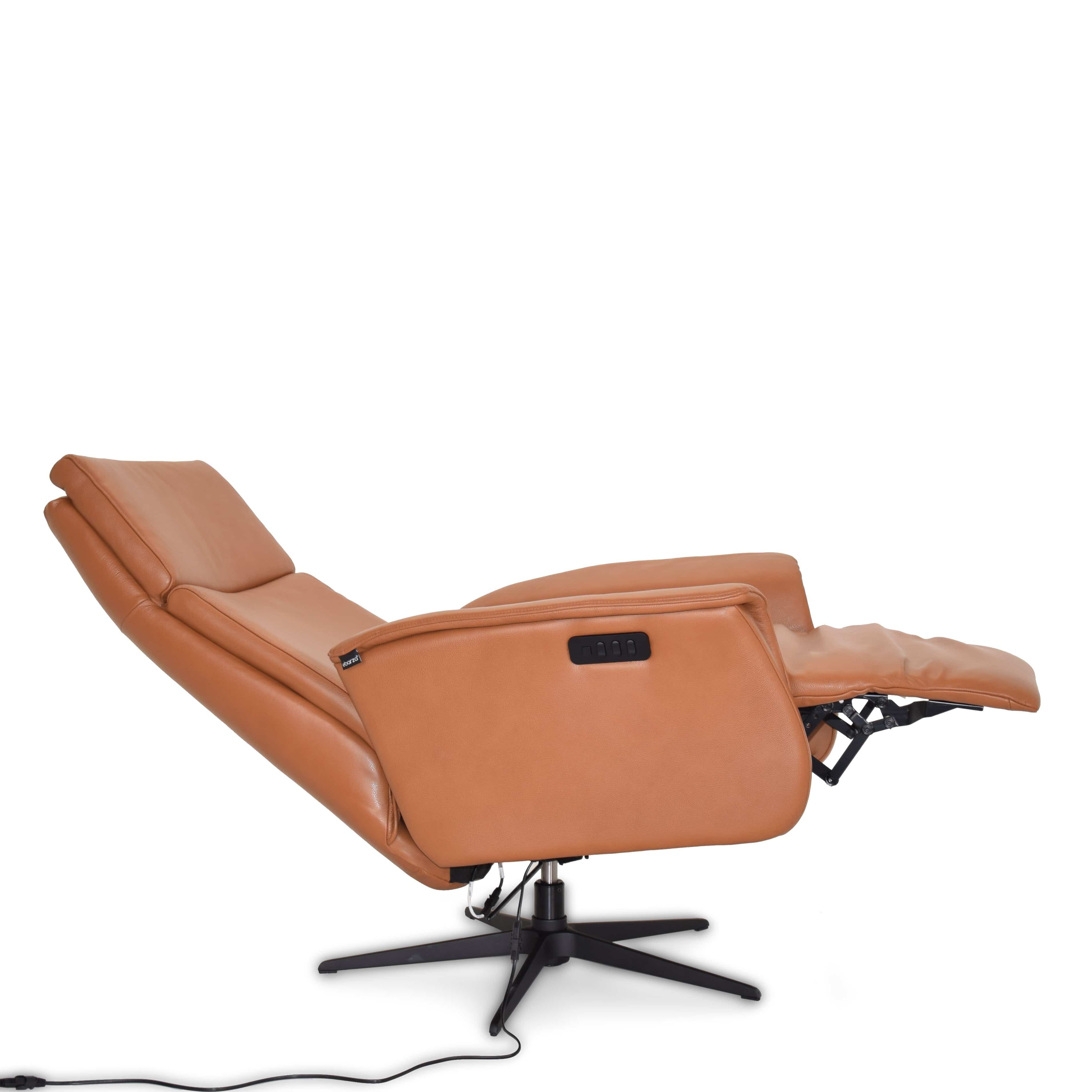 Corvette Relaxing Swivel And Electric Orange Recliner Lounge Chair Hkp-8007Mf3El3Gl-Br-376 -  Lounge Chairs - ebarza Furniture UAE | Shop Modern Furniture in Abu Dhabi & Dubai - مفروشات ايبازرا في الامارات | تسوق اثاث عصري وديكورات مميزة في دبي وابوظبي