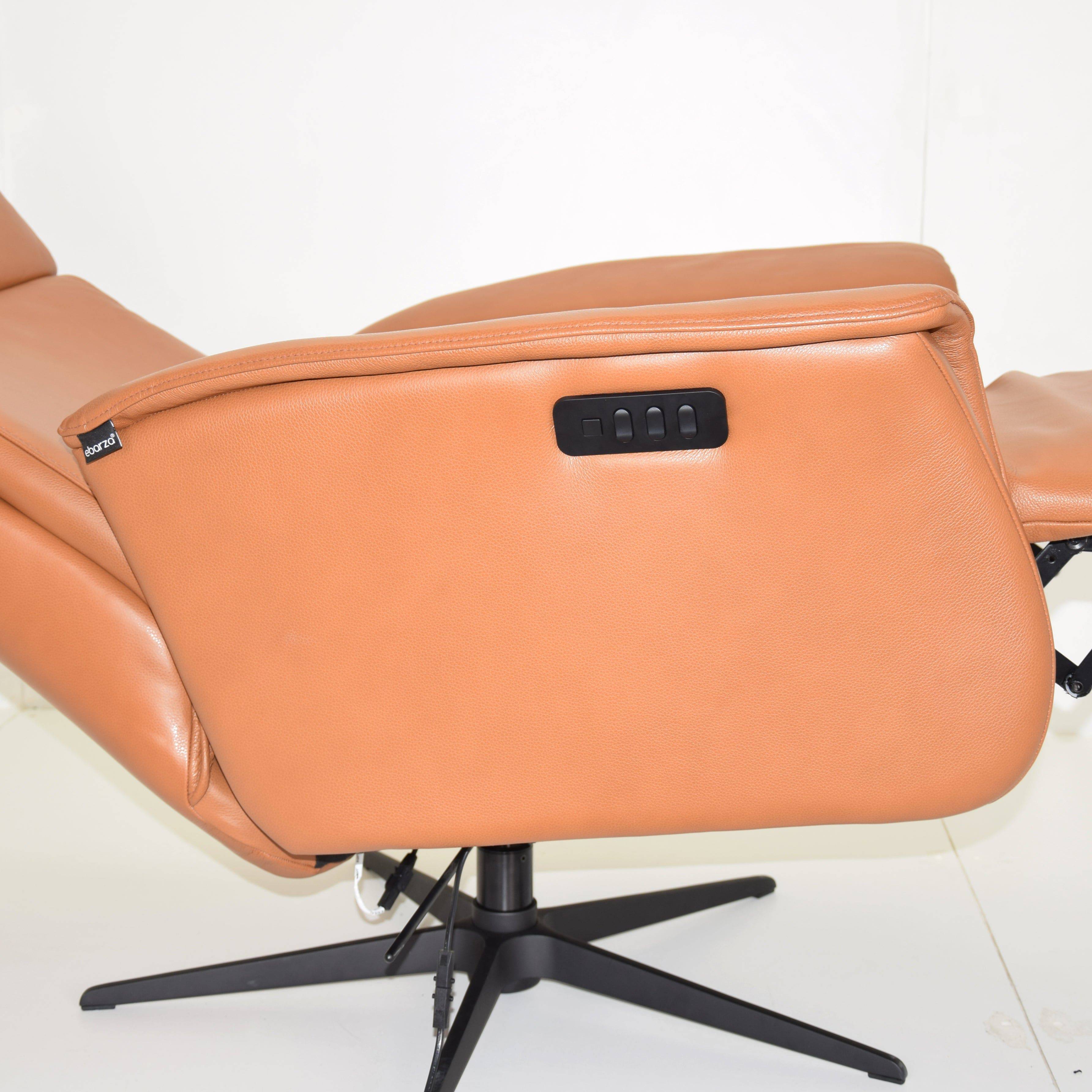 Corvette Relaxing Swivel And Electric Orange Recliner Lounge Chair Hkp-8007Mf3El3Gl-Br-376 -  Lounge Chairs - ebarza Furniture UAE | Shop Modern Furniture in Abu Dhabi & Dubai - مفروشات ايبازرا في الامارات | تسوق اثاث عصري وديكورات مميزة في دبي وابوظبي