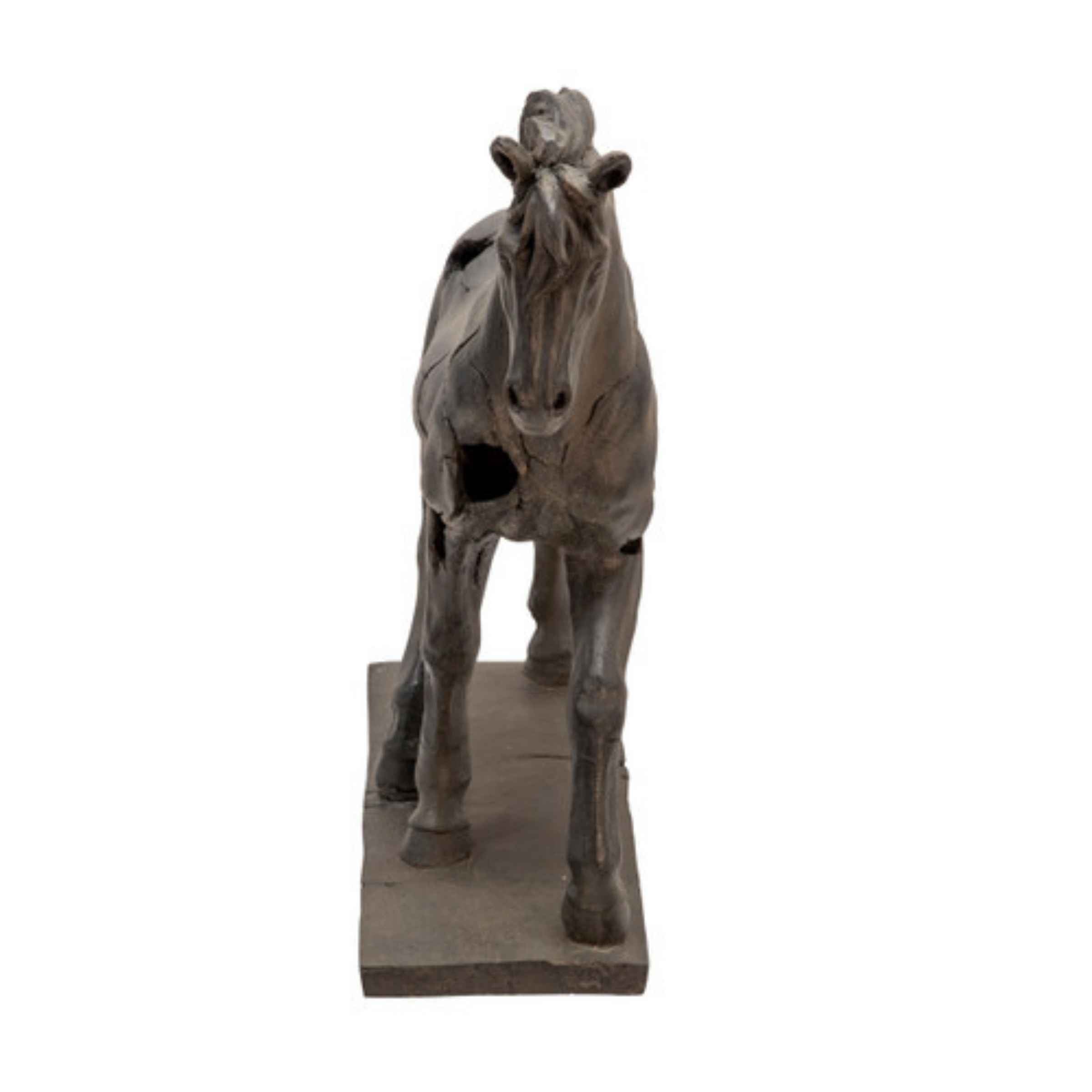 Cracked Horse Sculpture 13622-02 - Home Decor Figurines - ebarza Furniture UAE | Shop Modern Furniture in Abu Dhabi & Dubai - مفروشات ايبازرا في الامارات | تسوق اثاث عصري وديكورات مميزة في دبي وابوظبي