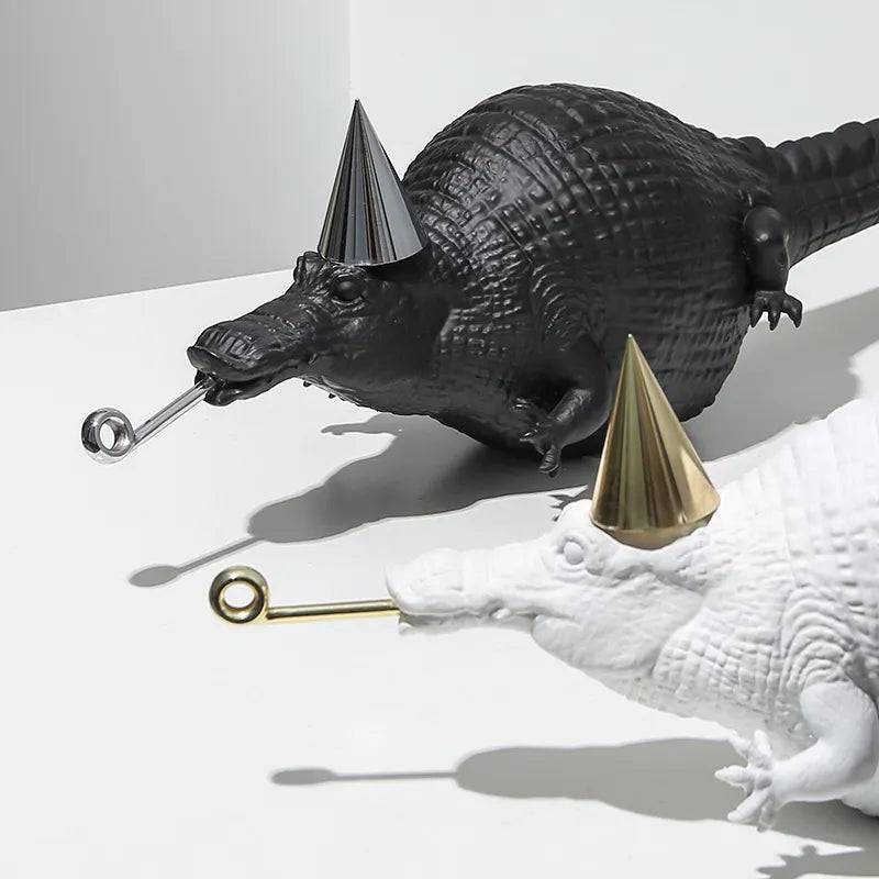 Crocodile Ornaments White Fc-Sz2151B -  Home Decor Figurines - ebarza Furniture UAE | Shop Modern Furniture in Abu Dhabi & Dubai - مفروشات ايبازرا في الامارات | تسوق اثاث عصري وديكورات مميزة في دبي وابوظبي