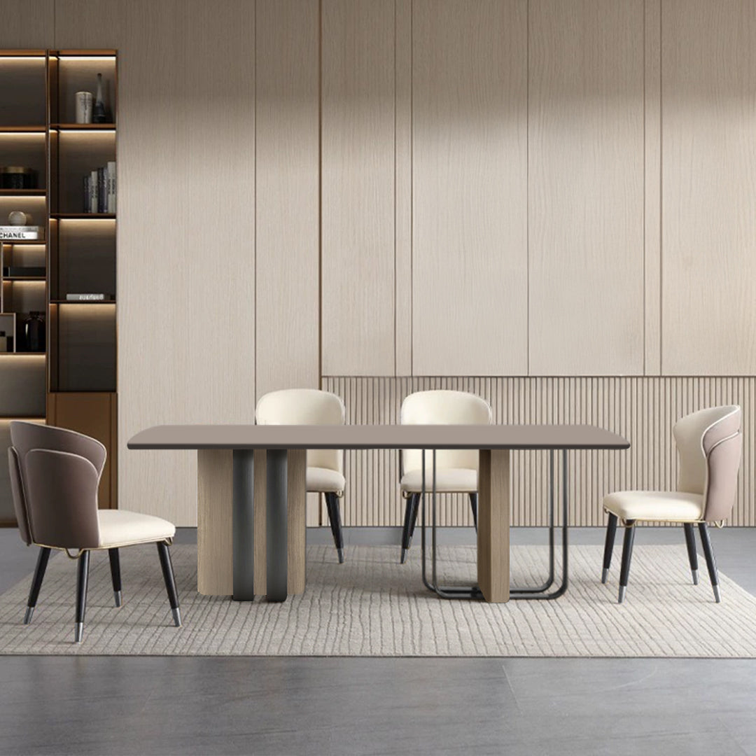 Jura Rectangular Table Travertine Top 220cm MLL-C10 / TG-488 - Dining Tables - ebarza Furniture UAE | Shop Modern Furniture in Abu Dhabi & Dubai - مفروشات ايبازرا في الامارات | تسوق اثاث عصري وديكورات مميزة في دبي وابوظبي