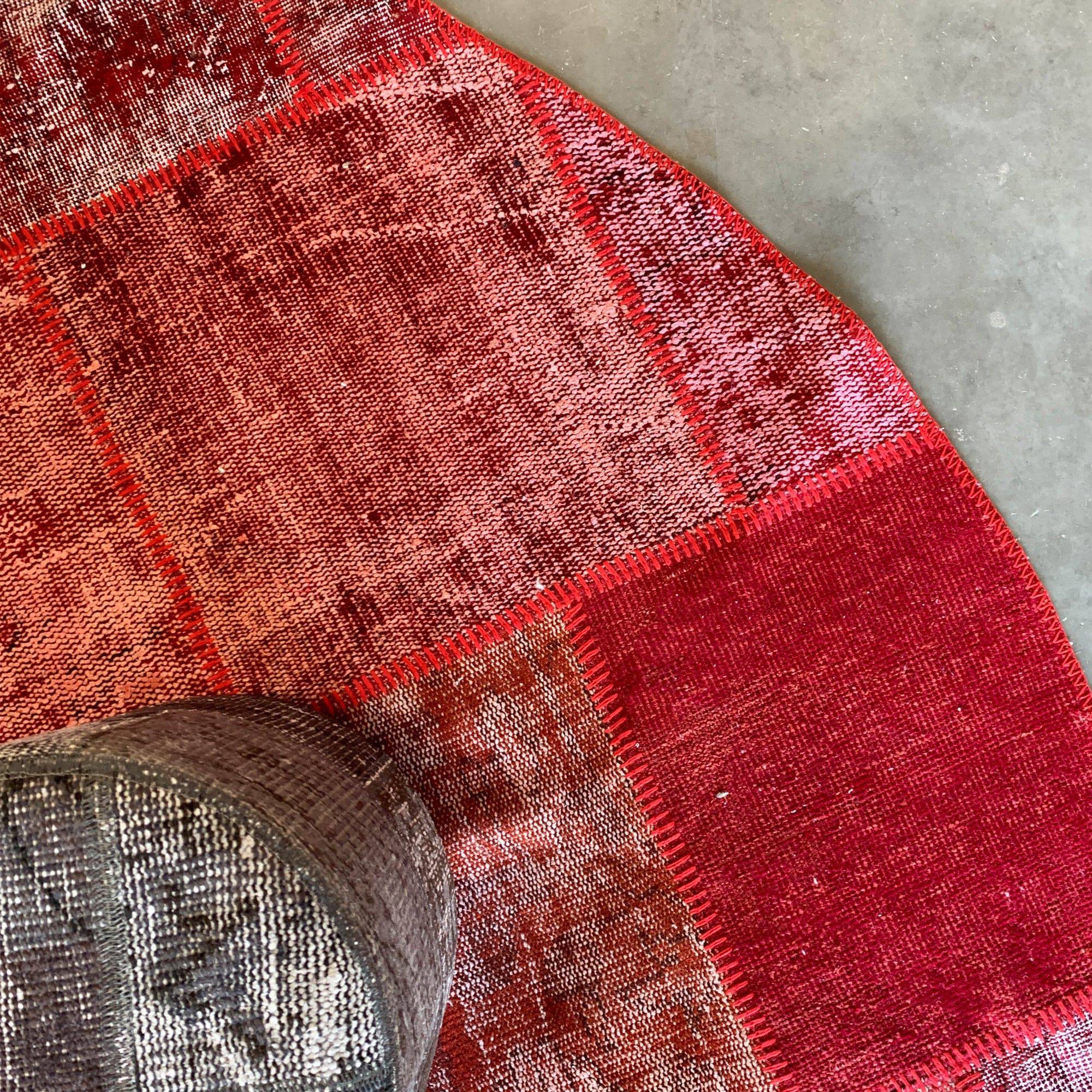 D 250Cm Hali X-Bursa Handmade Over Dyed Round Rug Pw072 -  Rugs - ebarza Furniture UAE | Shop Modern Furniture in Abu Dhabi & Dubai - مفروشات ايبازرا في الامارات | تسوق اثاث عصري وديكورات مميزة في دبي وابوظبي