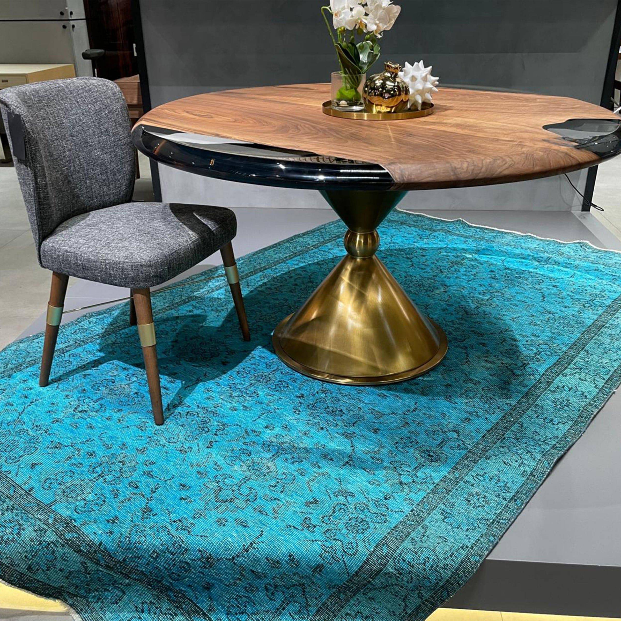 D140Cm Live Edge Resin Dining Table Top Sancround140 - Table Tops - ebarza Furniture UAE | Shop Modern Furniture in Abu Dhabi & Dubai - مفروشات ايبازرا في الامارات | تسوق اثاث عصري وديكورات مميزة في دبي وابوظبي