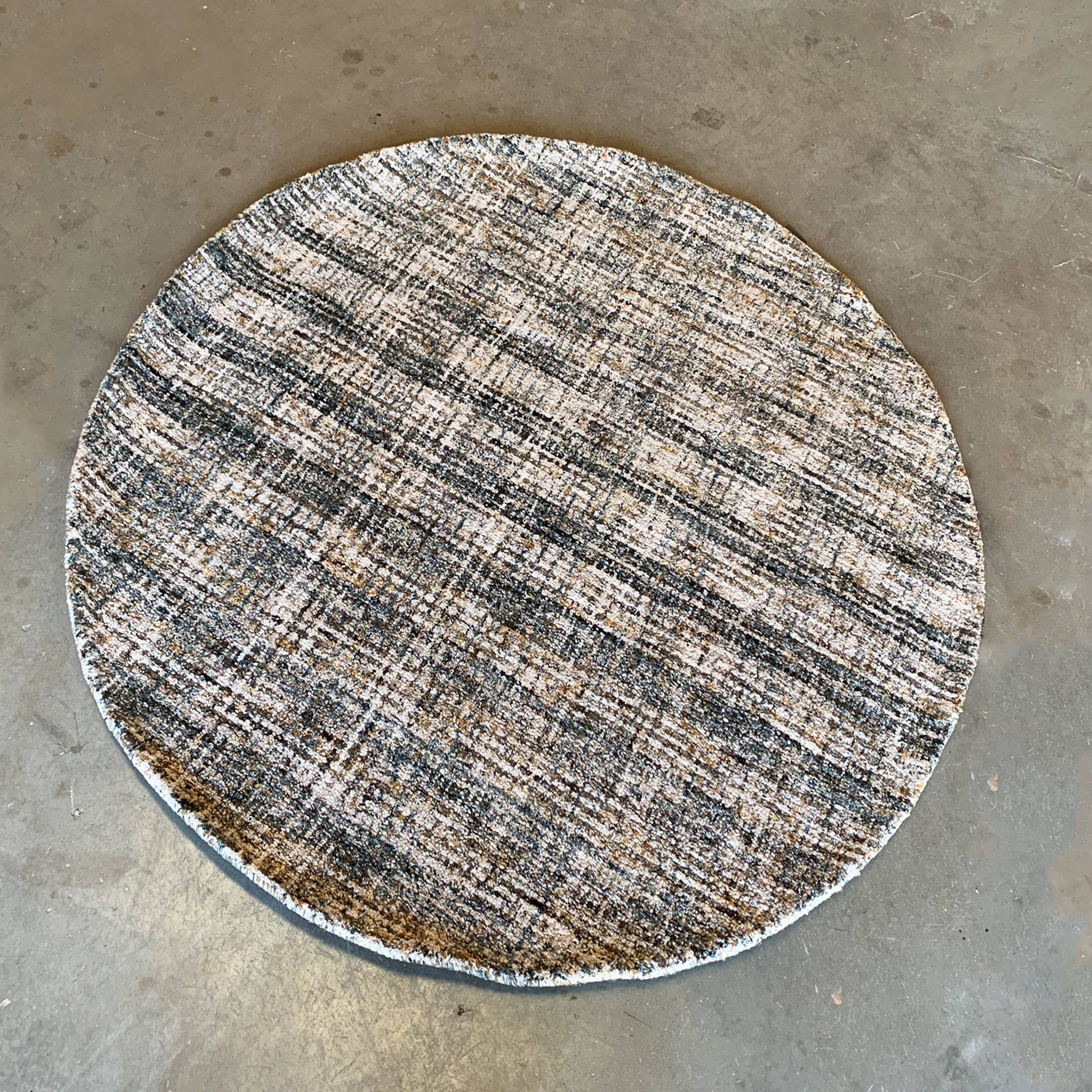 D150 Cm Albona Handmade Wool Rug Alb-02-Round - Rugs - ebarza Furniture UAE | Shop Modern Furniture in Abu Dhabi & Dubai - مفروشات ايبازرا في الامارات | تسوق اثاث عصري وديكورات مميزة في دبي وابوظبي