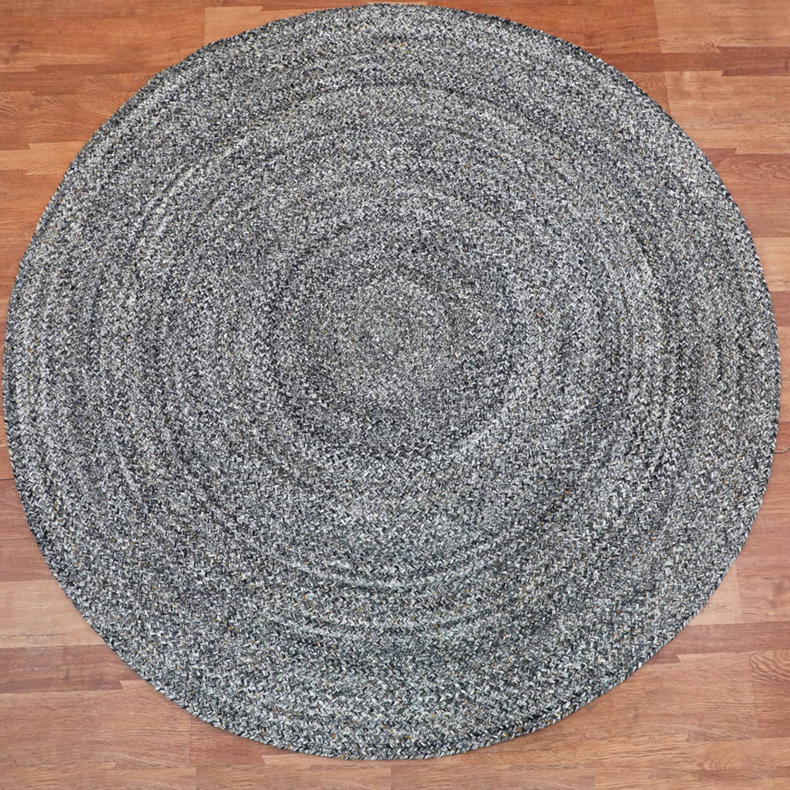 D150 Cm Flat Tweed Braided Round Handmade Rug Tweed-R-150 - Rugs - ebarza Furniture UAE | Shop Modern Furniture in Abu Dhabi & Dubai - مفروشات ايبازرا في الامارات | تسوق اثاث عصري وديكورات مميزة في دبي وابوظبي