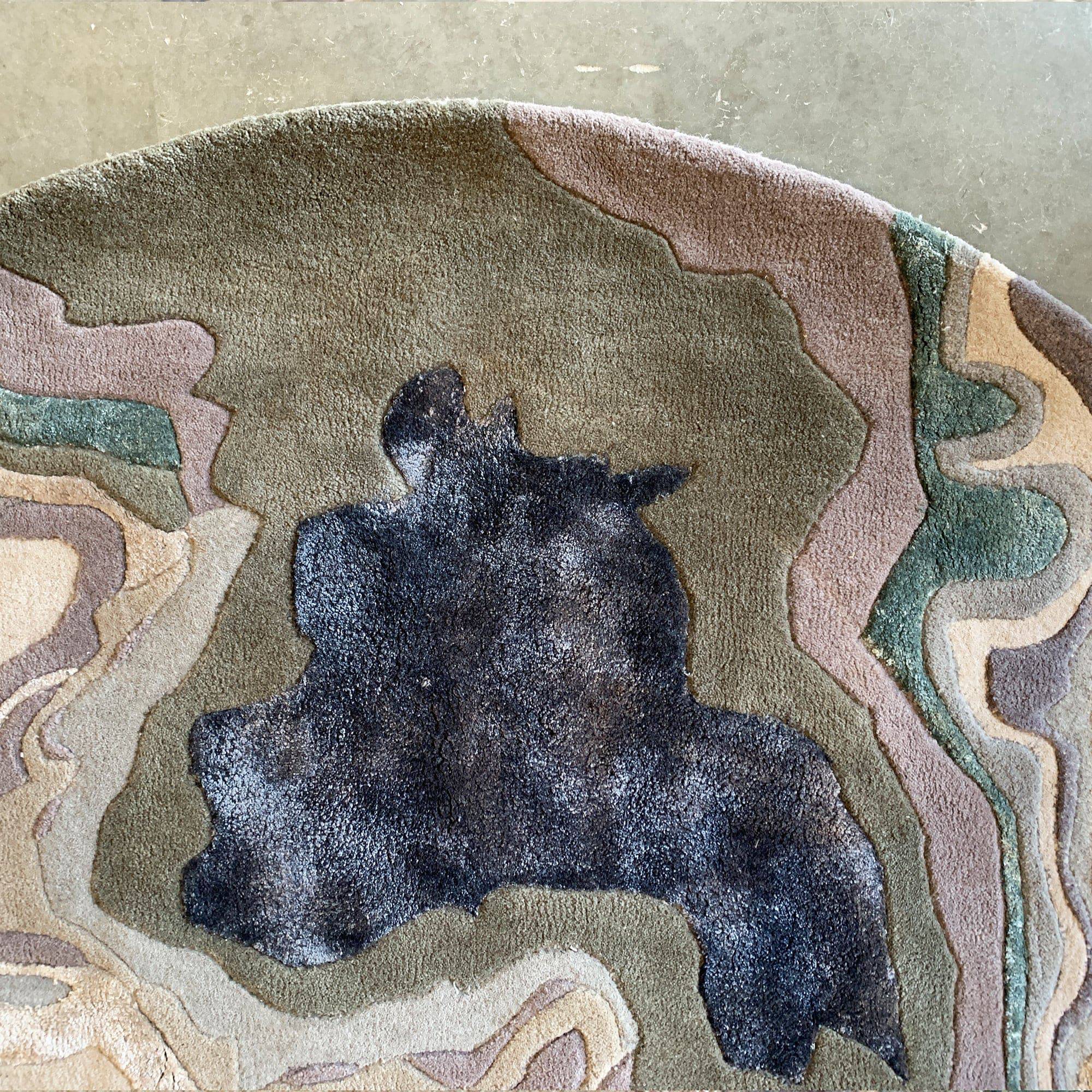 D150 Cm Handmade Wool Rug Jh-20728 Round - Rugs - ebarza Furniture UAE | Shop Modern Furniture in Abu Dhabi & Dubai - مفروشات ايبازرا في الامارات | تسوق اثاث عصري وديكورات مميزة في دبي وابوظبي