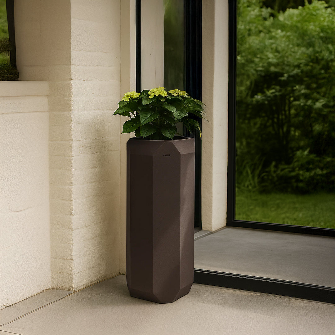 Coffee Brown Inorganic Fiberglass Planter Box XK-4084A-Brown - Planter Boxes - ebarza Furniture UAE | Shop Modern Furniture in Abu Dhabi & Dubai - مفروشات ايبازرا في الامارات | تسوق اثاث عصري وديكورات مميزة في دبي وابوظبي