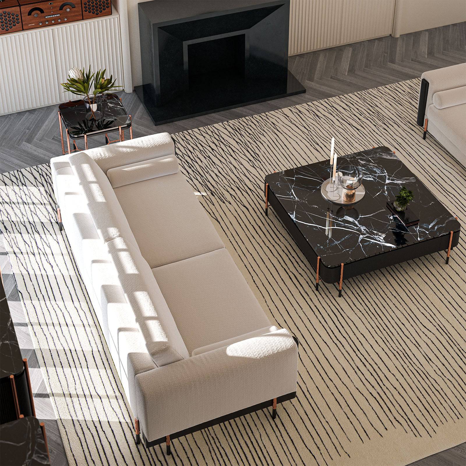 Dali 4 Seater Sofa Dali-005 -  Sofas - ebarza Furniture UAE | Shop Modern Furniture in Abu Dhabi & Dubai - مفروشات ايبازرا في الامارات | تسوق اثاث عصري وديكورات مميزة في دبي وابوظبي