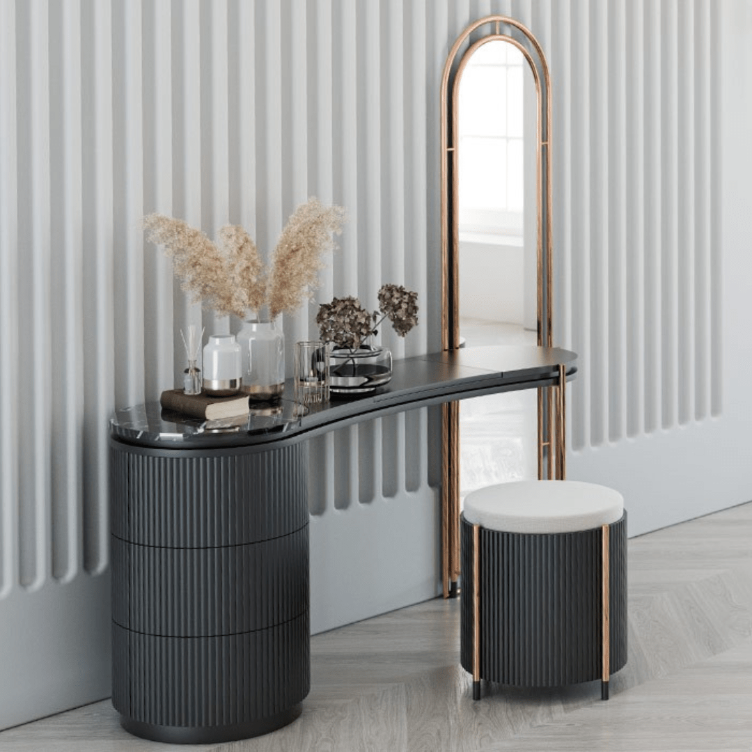 Display Item - Dali Marble Dresser + Mirror Nakheel -  DISPLAY ITEM - ebarza Furniture UAE | Shop Modern Furniture in Abu Dhabi & Dubai - مفروشات ايبازرا في الامارات | تسوق اثاث عصري وديكورات مميزة في دبي وابوظبي