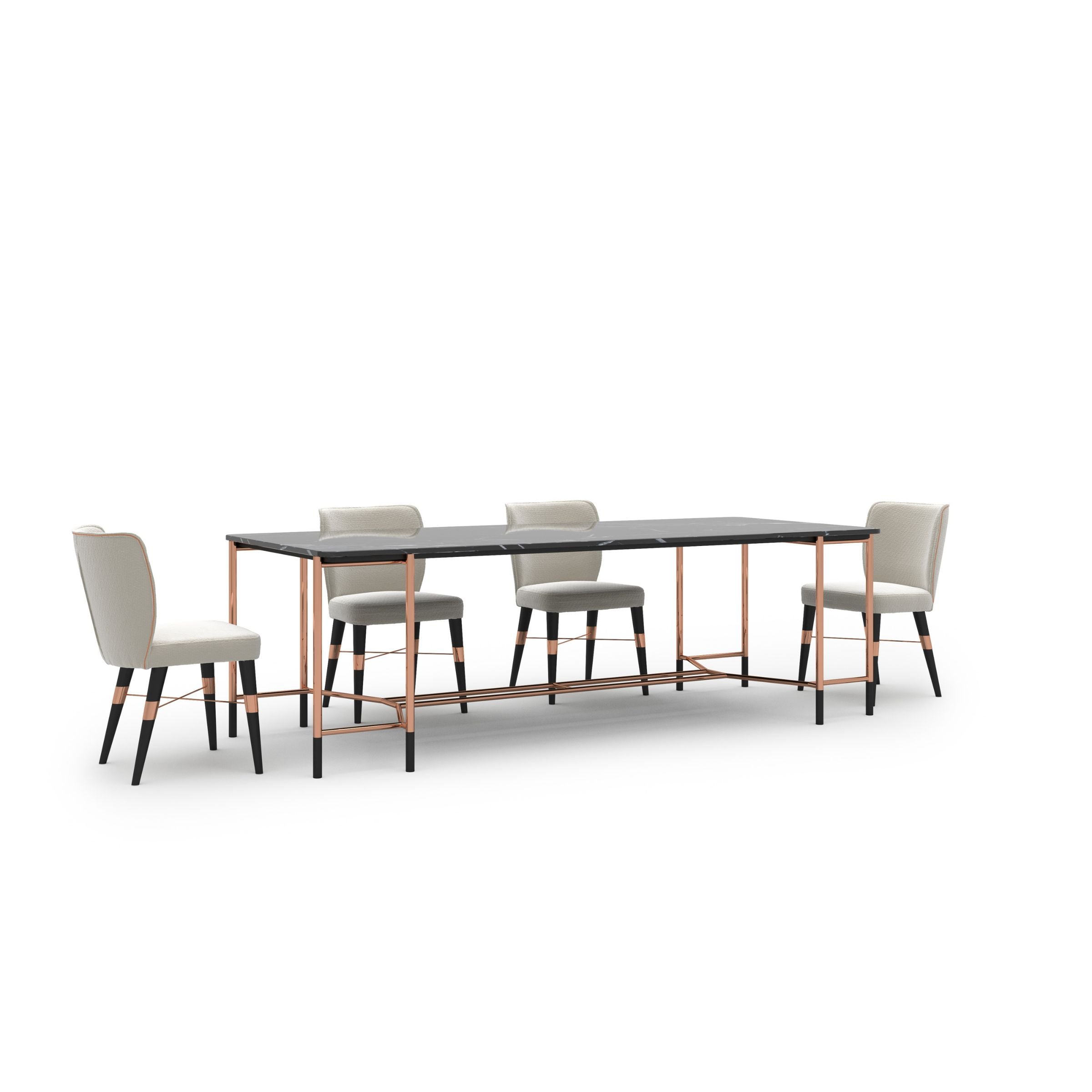 Display Item - Dali Natural Marble Dining Table Dali-240 Nakheel - DISPLAY ITEM - ebarza Furniture UAE | Shop Modern Furniture in Abu Dhabi & Dubai - مفروشات ايبازرا في الامارات | تسوق اثاث عصري وديكورات مميزة في دبي وابوظبي
