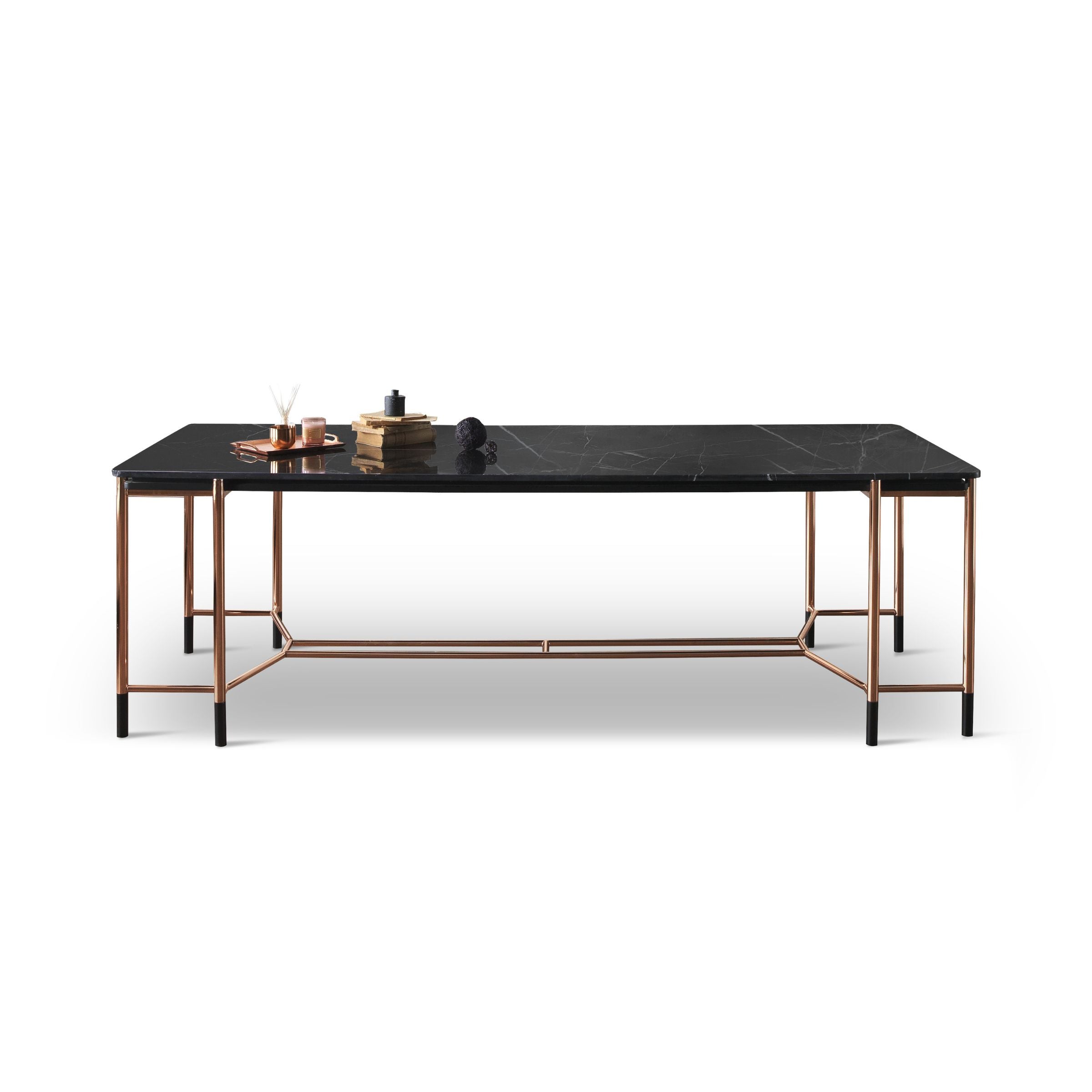 Display Item - Dali Natural Marble Dining Table Dali-240 Nakheel - DISPLAY ITEM - ebarza Furniture UAE | Shop Modern Furniture in Abu Dhabi & Dubai - مفروشات ايبازرا في الامارات | تسوق اثاث عصري وديكورات مميزة في دبي وابوظبي