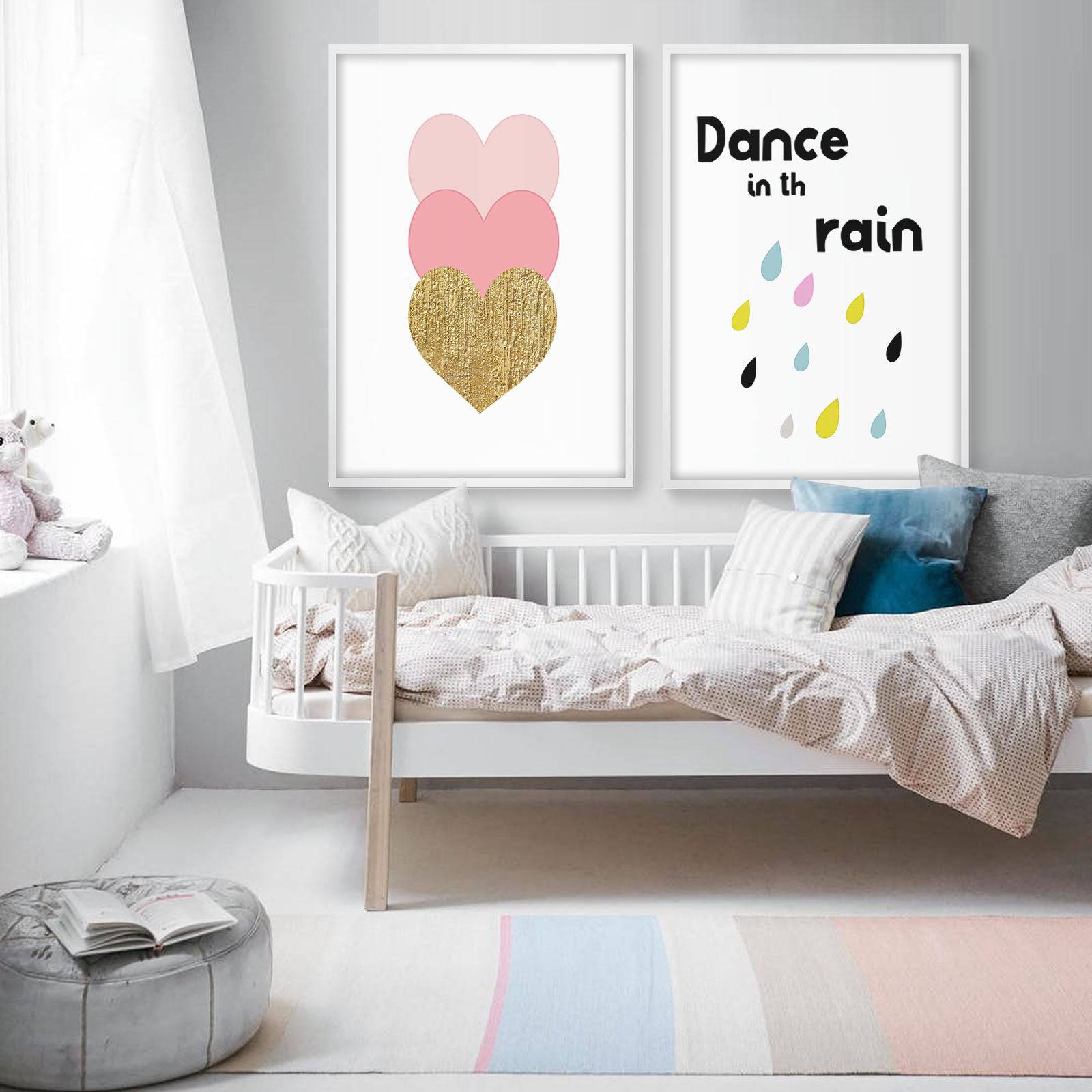 Dance In The Rain Set Of 2 Framed Graphic Art Print Soapr0001 - Paintings - ebarza Furniture UAE | Shop Modern Furniture in Abu Dhabi & Dubai - مفروشات ايبازرا في الامارات | تسوق اثاث عصري وديكورات مميزة في دبي وابوظبي