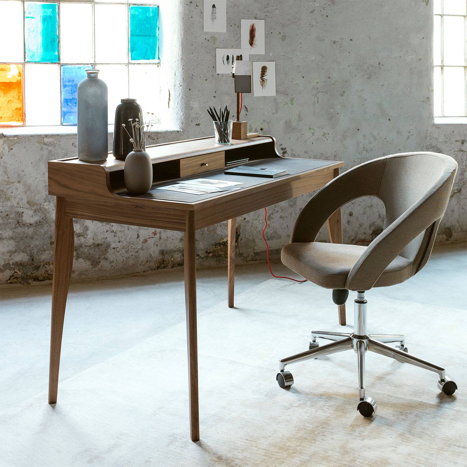 Davinci Desk Davinci-001 - Office Desks - ebarza Furniture UAE | Shop Modern Furniture in Abu Dhabi & Dubai - مفروشات ايبازرا في الامارات | تسوق اثاث عصري وديكورات مميزة في دبي وابوظبي