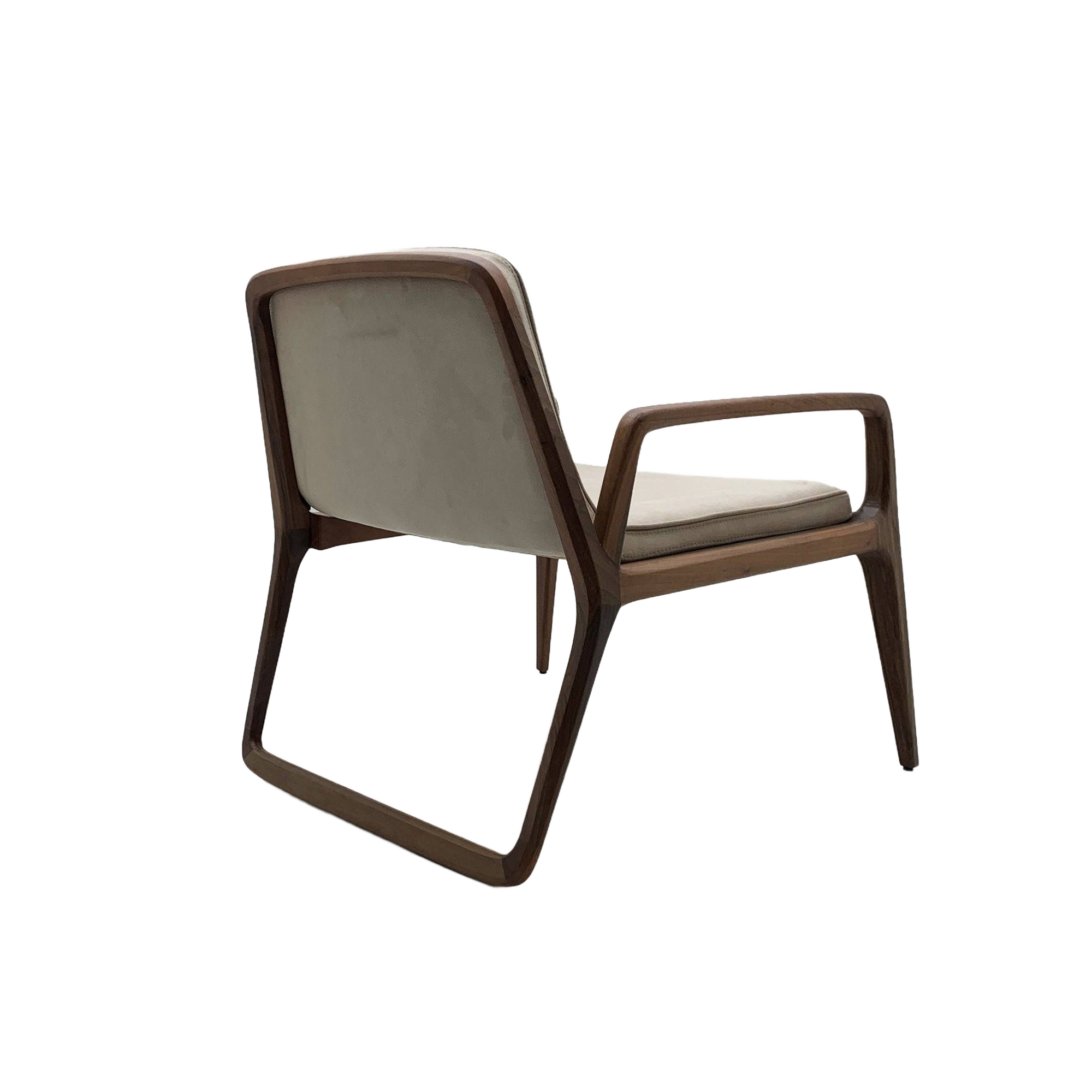 Loft Solid Wood Lounge Chair Loft-Beige -  Lounge Chairs - ebarza Furniture UAE | Shop Modern Furniture in Abu Dhabi & Dubai - مفروشات ايبازرا في الامارات | تسوق اثاث عصري وديكورات مميزة في دبي وابوظبي