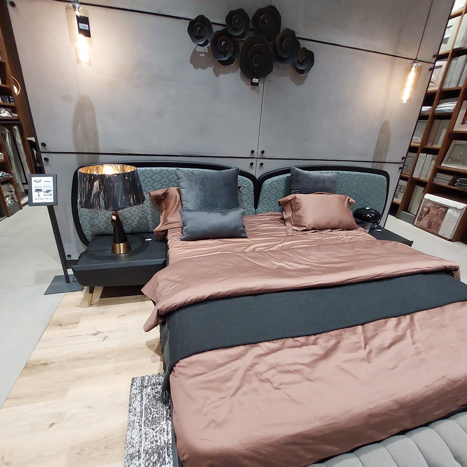 Display Item Bug Bedstead + 2 Nightstand Tables Bug-Bed-Nkaheel - DISPLAY ITEM - ebarza Furniture UAE | Shop Modern Furniture in Abu Dhabi & Dubai - مفروشات ايبازرا في الامارات | تسوق اثاث عصري وديكورات مميزة في دبي وابوظبي