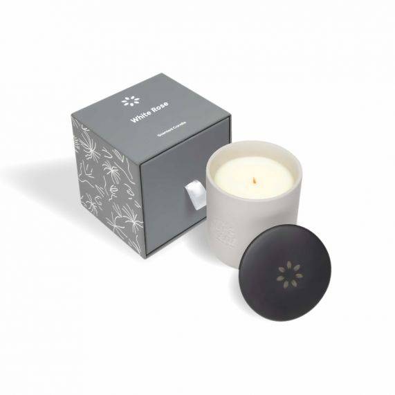 Dr Scent White Rose Scented Candle Dr-Whiterose - Candles - ebarza Furniture UAE | Shop Modern Furniture in Abu Dhabi & Dubai - مفروشات ايبازرا في الامارات | تسوق اثاث عصري وديكورات مميزة في دبي وابوظبي