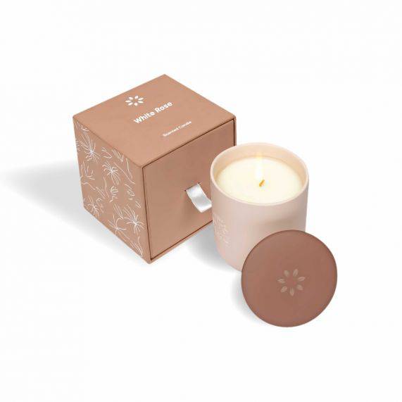 Dr Scent White Rose Scented Candle Dr-Whiterose - Candles - ebarza Furniture UAE | Shop Modern Furniture in Abu Dhabi & Dubai - مفروشات ايبازرا في الامارات | تسوق اثاث عصري وديكورات مميزة في دبي وابوظبي
