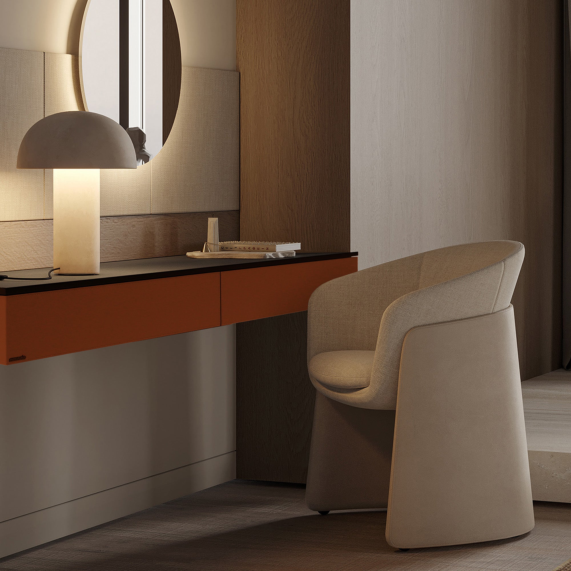 Suspended / Hanged Modular Wall Unit / Side Table 80cm MLL-CUS02-M7 Orange - Storage/TV Unites - ebarza Furniture UAE | Shop Modern Furniture in Abu Dhabi & Dubai - مفروشات ايبازرا في الامارات | تسوق اثاث عصري وديكورات مميزة في دبي وابوظبي