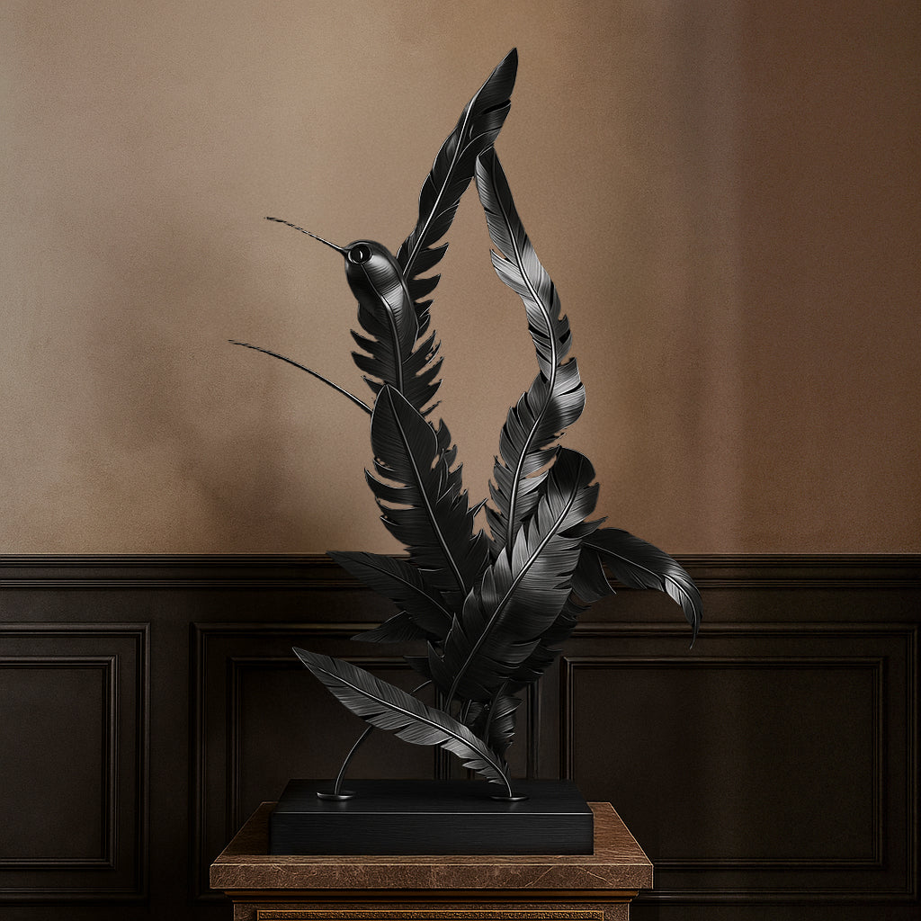 Black Eagle Handcrafted Stainless Steel Artwork Bj2020006 - Black - Artwork - ebarza Furniture UAE | Shop Modern Furniture in Abu Dhabi & Dubai - مفروشات ايبازرا في الامارات | تسوق اثاث عصري وديكورات مميزة في دبي وابوظبي