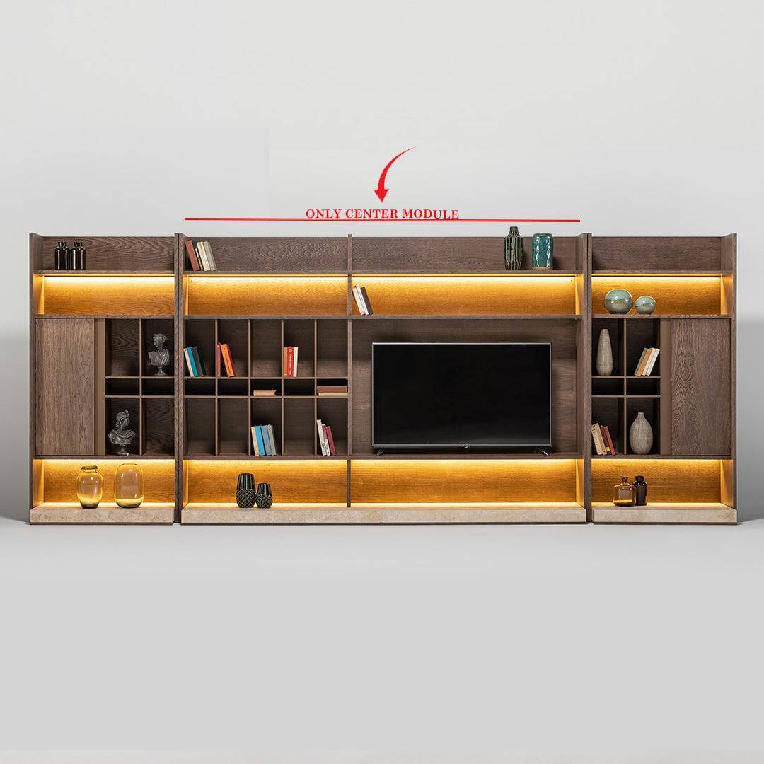 Edessa Wall Unit Bookshelf And Tv Block Edsa-Wall275Tvb - TV Units - ebarza Furniture UAE | Shop Modern Furniture in Abu Dhabi & Dubai - مفروشات ايبازرا في الامارات | تسوق اثاث عصري وديكورات مميزة في دبي وابوظبي