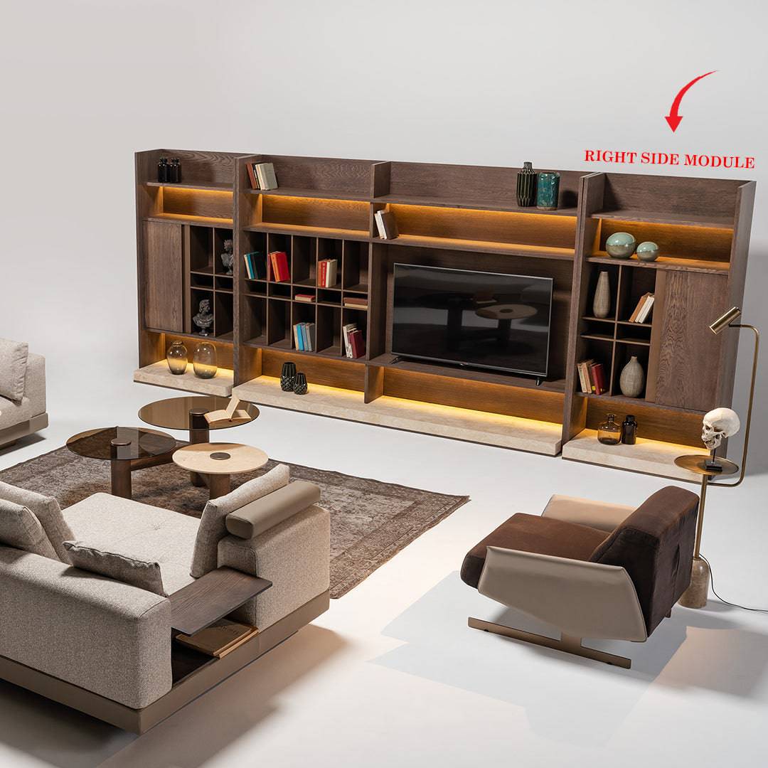Edessa Wall Unit Right Bookshelf Block Edsa-Wall100L - TV Units - ebarza Furniture UAE | Shop Modern Furniture in Abu Dhabi & Dubai - مفروشات ايبازرا في الامارات | تسوق اثاث عصري وديكورات مميزة في دبي وابوظبي