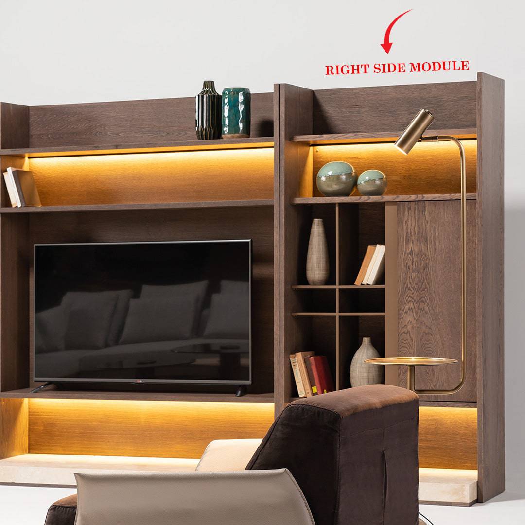 Edessa Wall Unit Right Bookshelf Block Edsa-Wall100L - TV Units - ebarza Furniture UAE | Shop Modern Furniture in Abu Dhabi & Dubai - مفروشات ايبازرا في الامارات | تسوق اثاث عصري وديكورات مميزة في دبي وابوظبي