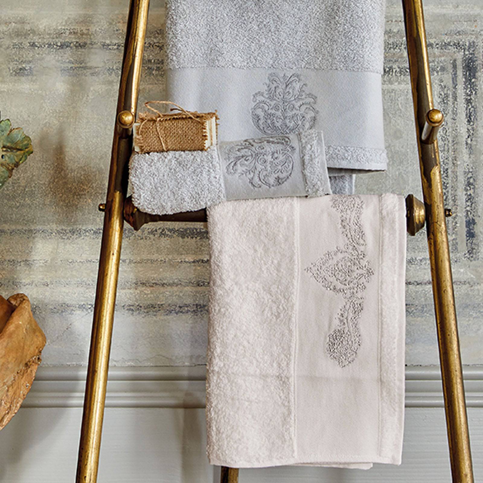 Eldora Wave Offwhite-Gri Set 200.15.01.0198 - Bedding - ebarza Furniture UAE | Shop Modern Furniture in Abu Dhabi & Dubai - مفروشات ايبازرا في الامارات | تسوق اثاث عصري وديكورات مميزة في دبي وابوظبي