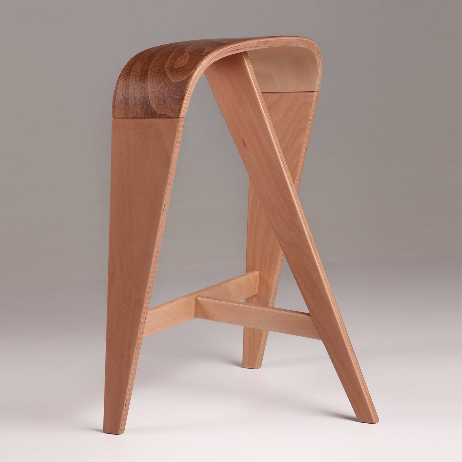 Elif Wooden Bar Stool Rtim001 - Bar Stools - ebarza Furniture UAE | Shop Modern Furniture in Abu Dhabi & Dubai - مفروشات ايبازرا في الامارات | تسوق اثاث عصري وديكورات مميزة في دبي وابوظبي