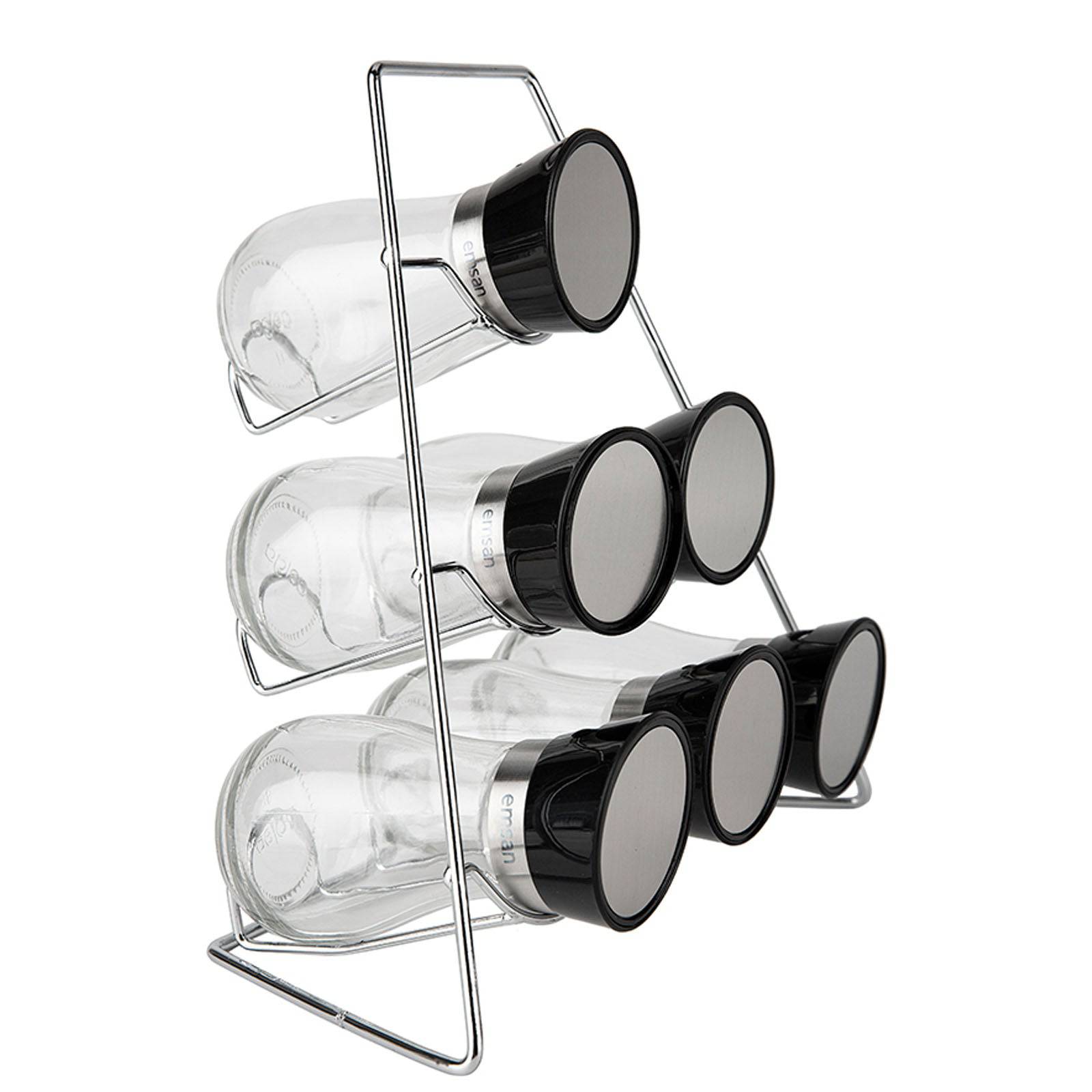 Emsan Punica 7 Piece Triangle Spice Rack / Spice Set 10212060035 153.03.07.8307 - Spice Sets - ebarza Furniture UAE | Shop Modern Furniture in Abu Dhabi & Dubai - مفروشات ايبازرا في الامارات | تسوق اثاث عصري وديكورات مميزة في دبي وابوظبي