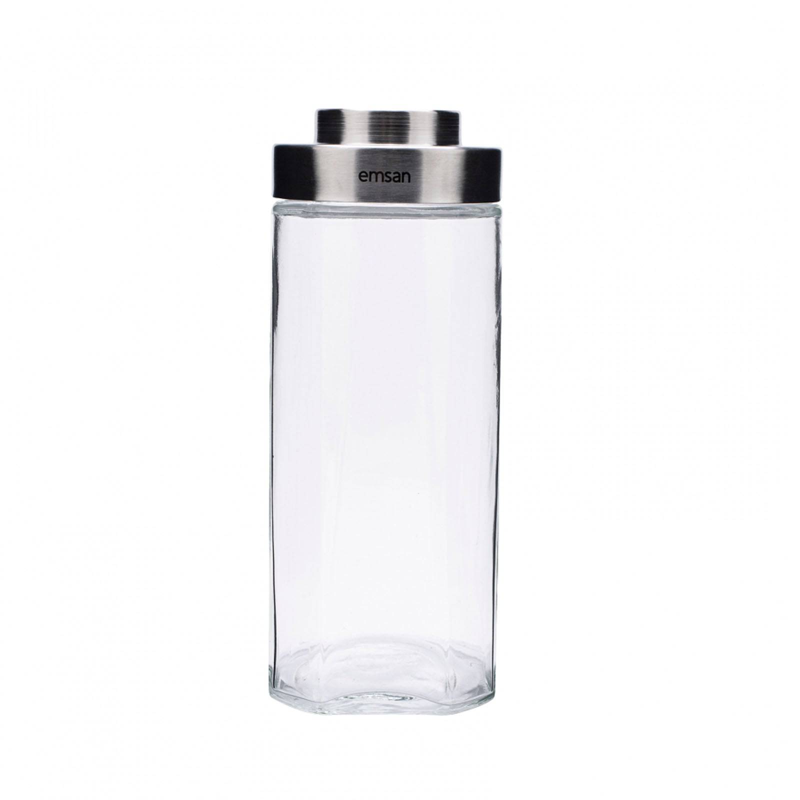 Emsan Pyramid Glass Jar Xl 153.03.07.8285 - Spice Sets - ebarza Furniture UAE | Shop Modern Furniture in Abu Dhabi & Dubai - مفروشات ايبازرا في الامارات | تسوق اثاث عصري وديكورات مميزة في دبي وابوظبي