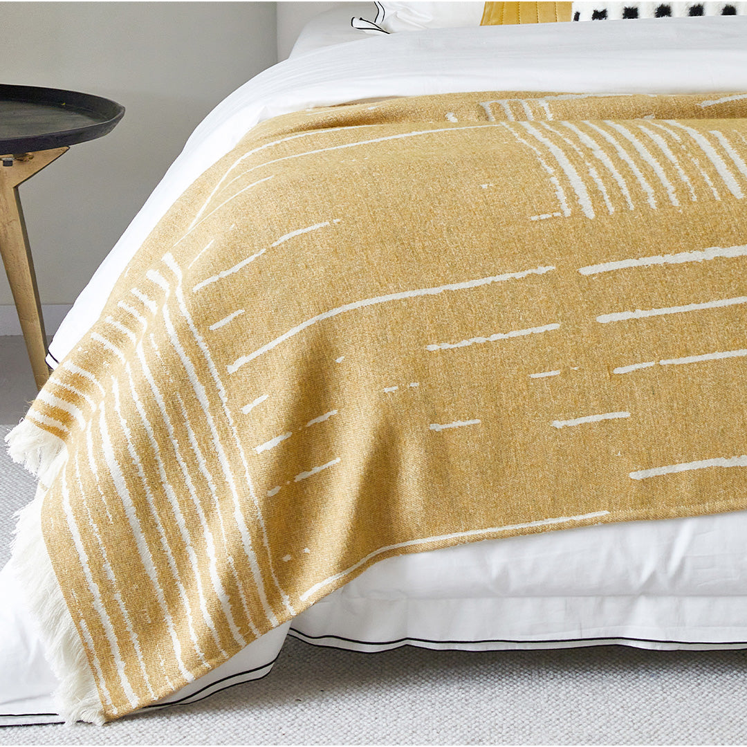 SKJG Noah cotton blend blanket - ETB018 - Blankets - ebarza Furniture UAE | Shop Modern Furniture in Abu Dhabi & Dubai - مفروشات ايبازرا في الامارات | تسوق اثاث عصري وديكورات مميزة في دبي وابوظبي