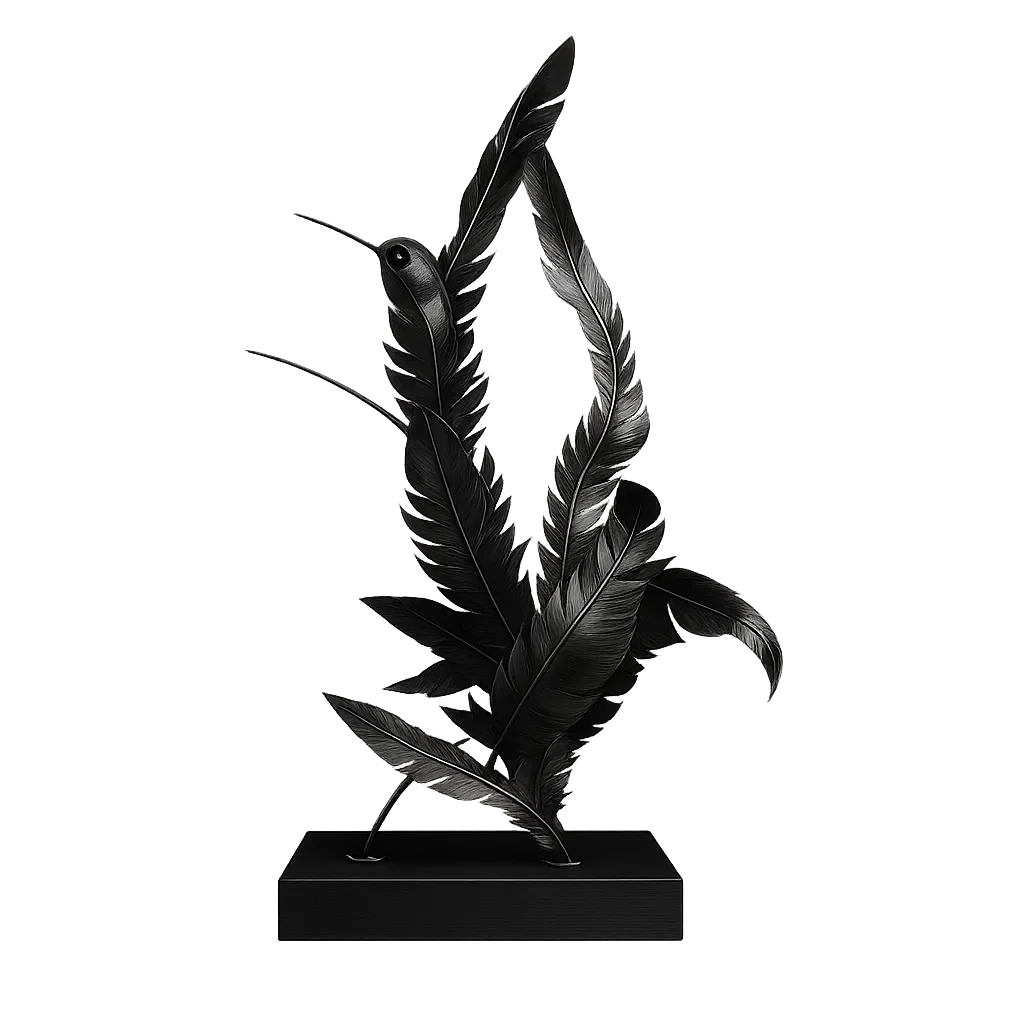 Black Eagle Handcrafted Stainless Steel Artwork Bj2020006 - Black - Artwork - ebarza Furniture UAE | Shop Modern Furniture in Abu Dhabi & Dubai - مفروشات ايبازرا في الامارات | تسوق اثاث عصري وديكورات مميزة في دبي وابوظبي
