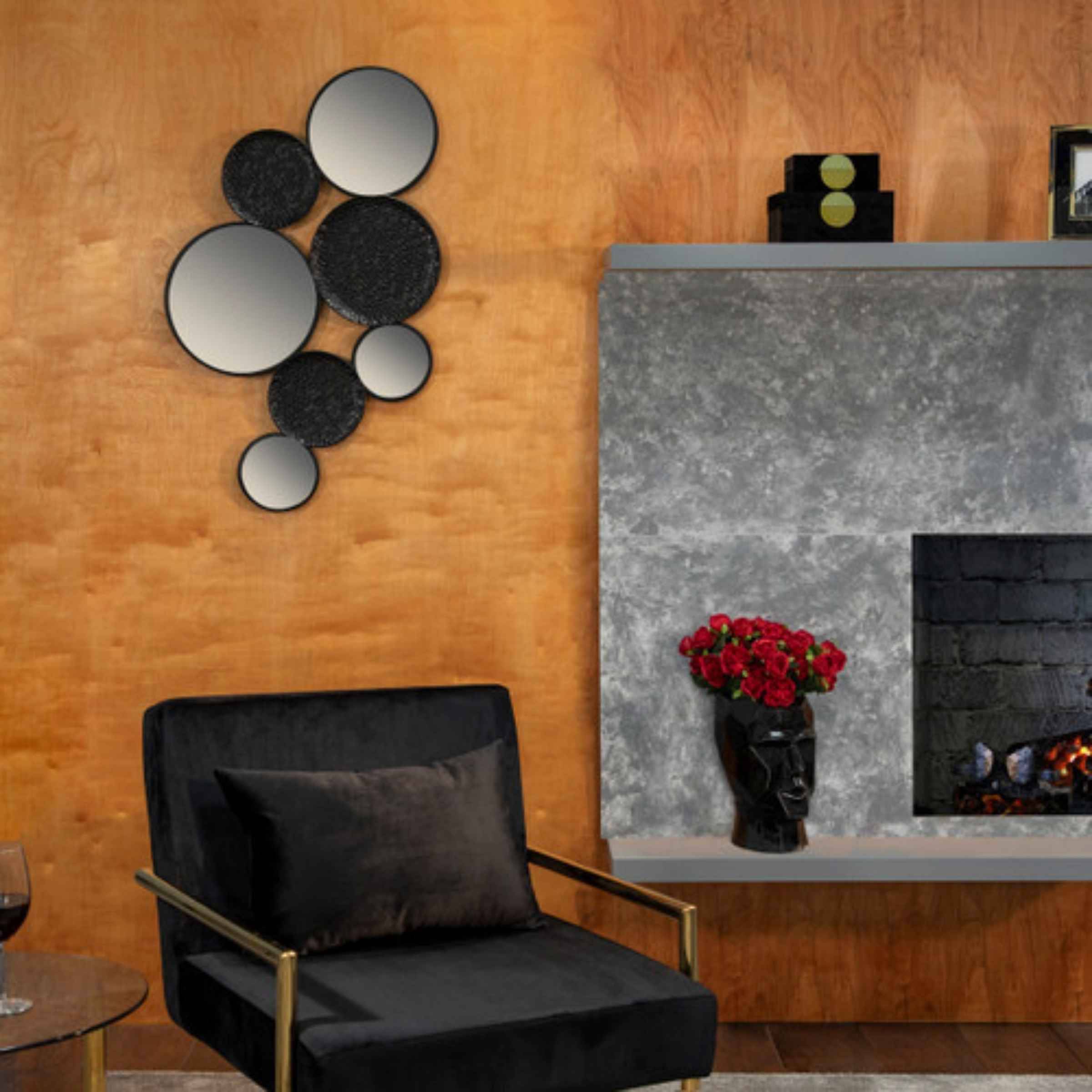 Face Ceramic Vase 30 Cm - Black 14791-02 - Vases - ebarza Furniture UAE | Shop Modern Furniture in Abu Dhabi & Dubai - مفروشات ايبازرا في الامارات | تسوق اثاث عصري وديكورات مميزة في دبي وابوظبي