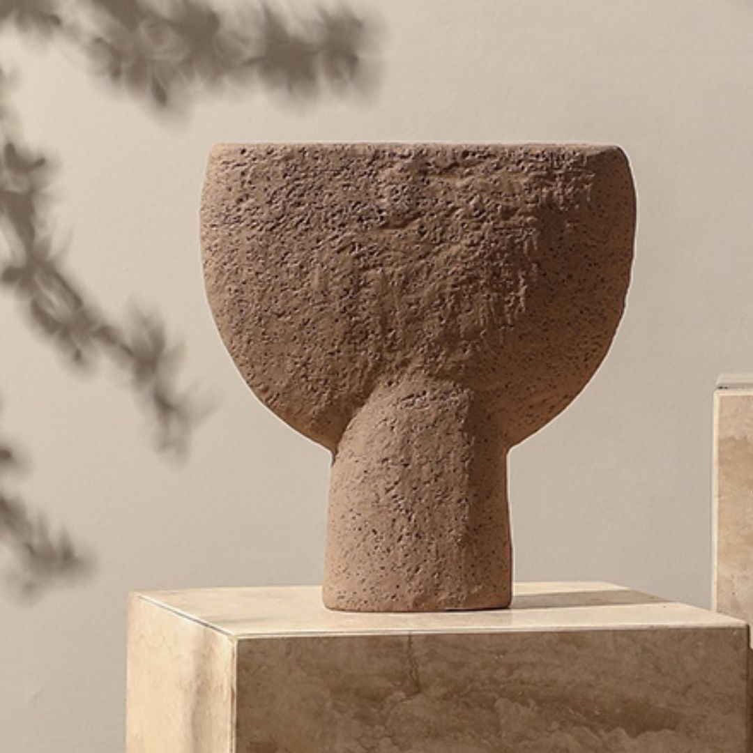 Flat Bell Vase-A FF-SN24024A - Vases - ebarza Furniture UAE | Shop Modern Furniture in Abu Dhabi & Dubai - مفروشات ايبازرا في الامارات | تسوق اثاث عصري وديكورات مميزة في دبي وابوظبي