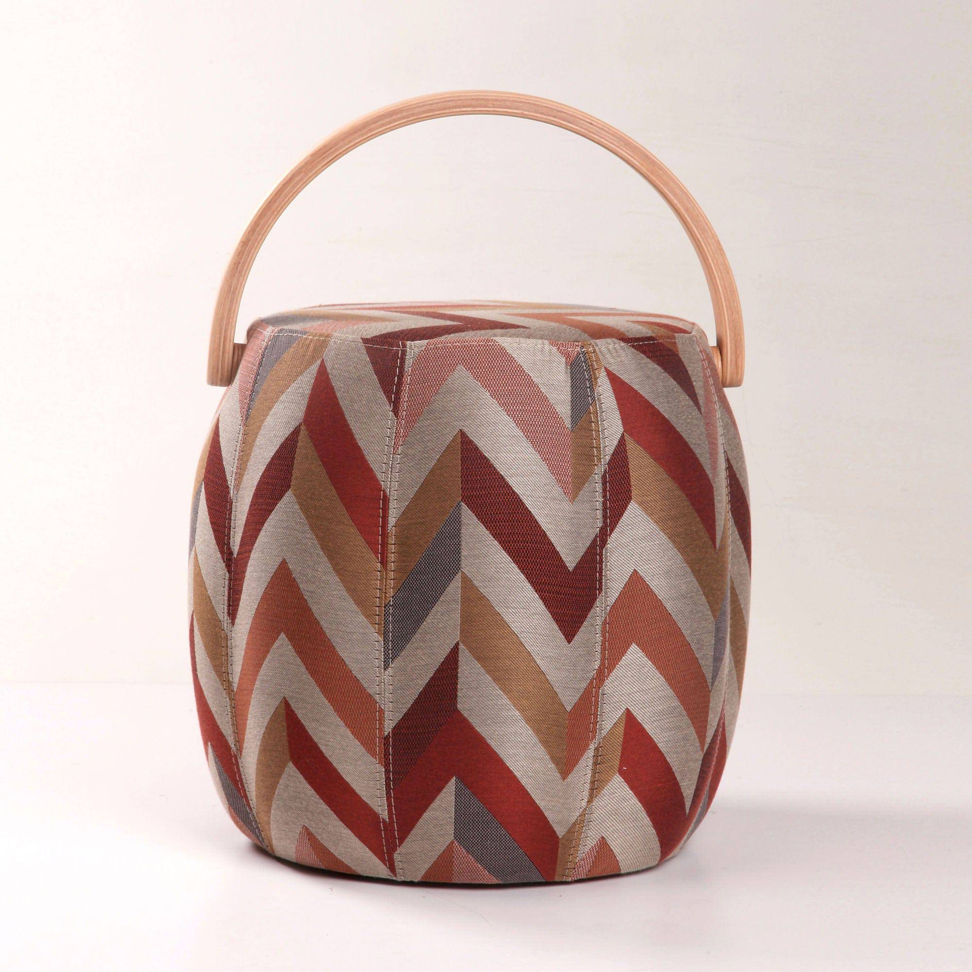 Flora Pouf Bakrac-N-Mluti-Red - Poufs - ebarza Furniture UAE | Shop Modern Furniture in Abu Dhabi & Dubai - مفروشات ايبازرا في الامارات | تسوق اثاث عصري وديكورات مميزة في دبي وابوظبي