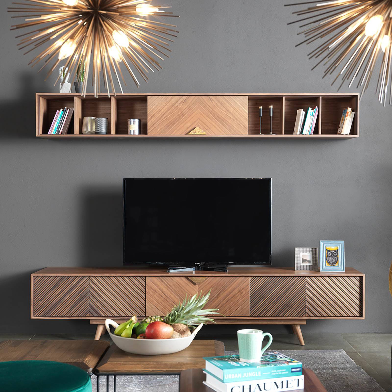Florya Tv Unit Flor0099 - TV Units - ebarza Furniture UAE | Shop Modern Furniture in Abu Dhabi & Dubai - مفروشات ايبازرا في الامارات | تسوق اثاث عصري وديكورات مميزة في دبي وابوظبي
