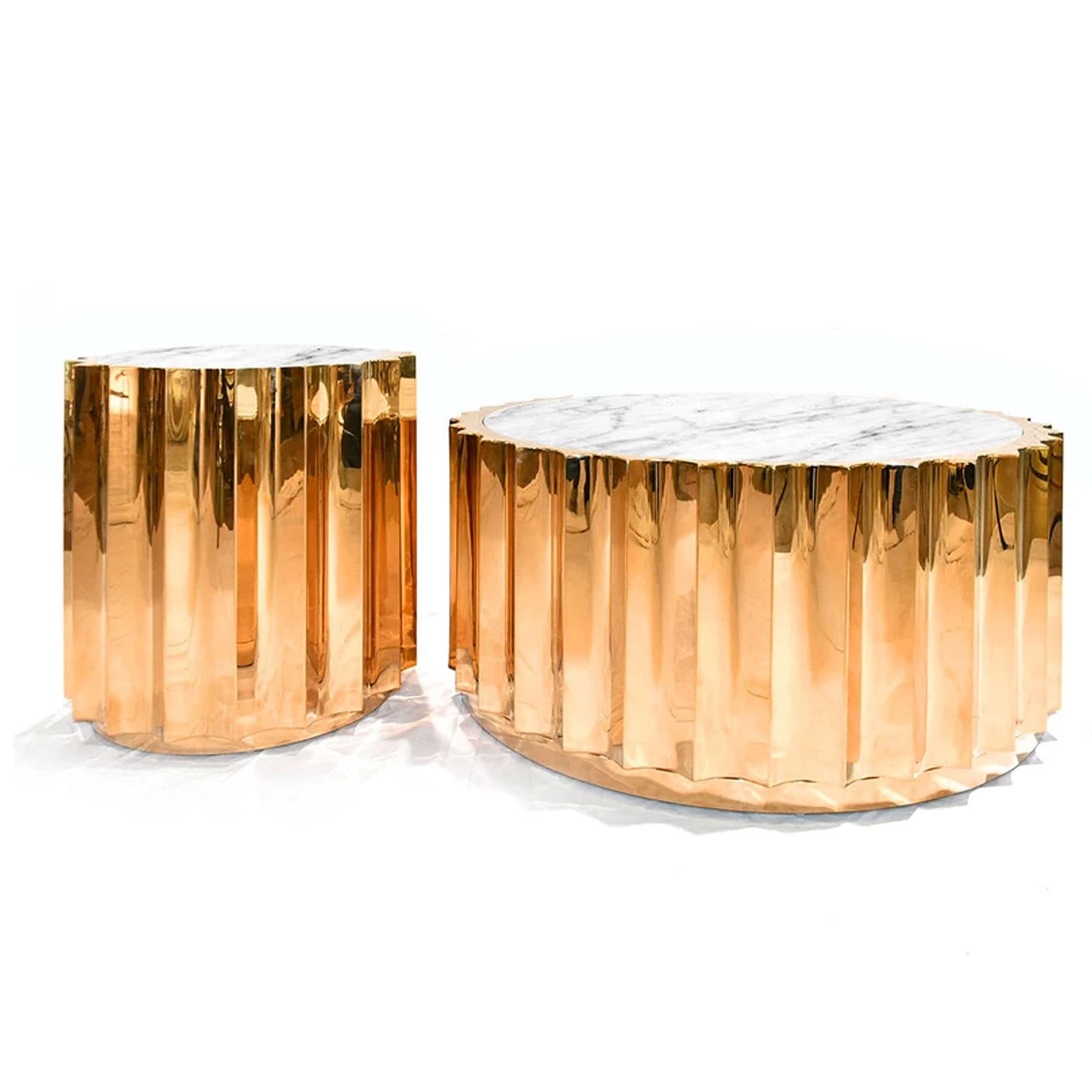 Forlì Natural Marble Side Table Tg-01-1-Rg - Side Tables - ebarza Furniture UAE | Shop Modern Furniture in Abu Dhabi & Dubai - مفروشات ايبازرا في الامارات | تسوق اثاث عصري وديكورات مميزة في دبي وابوظبي