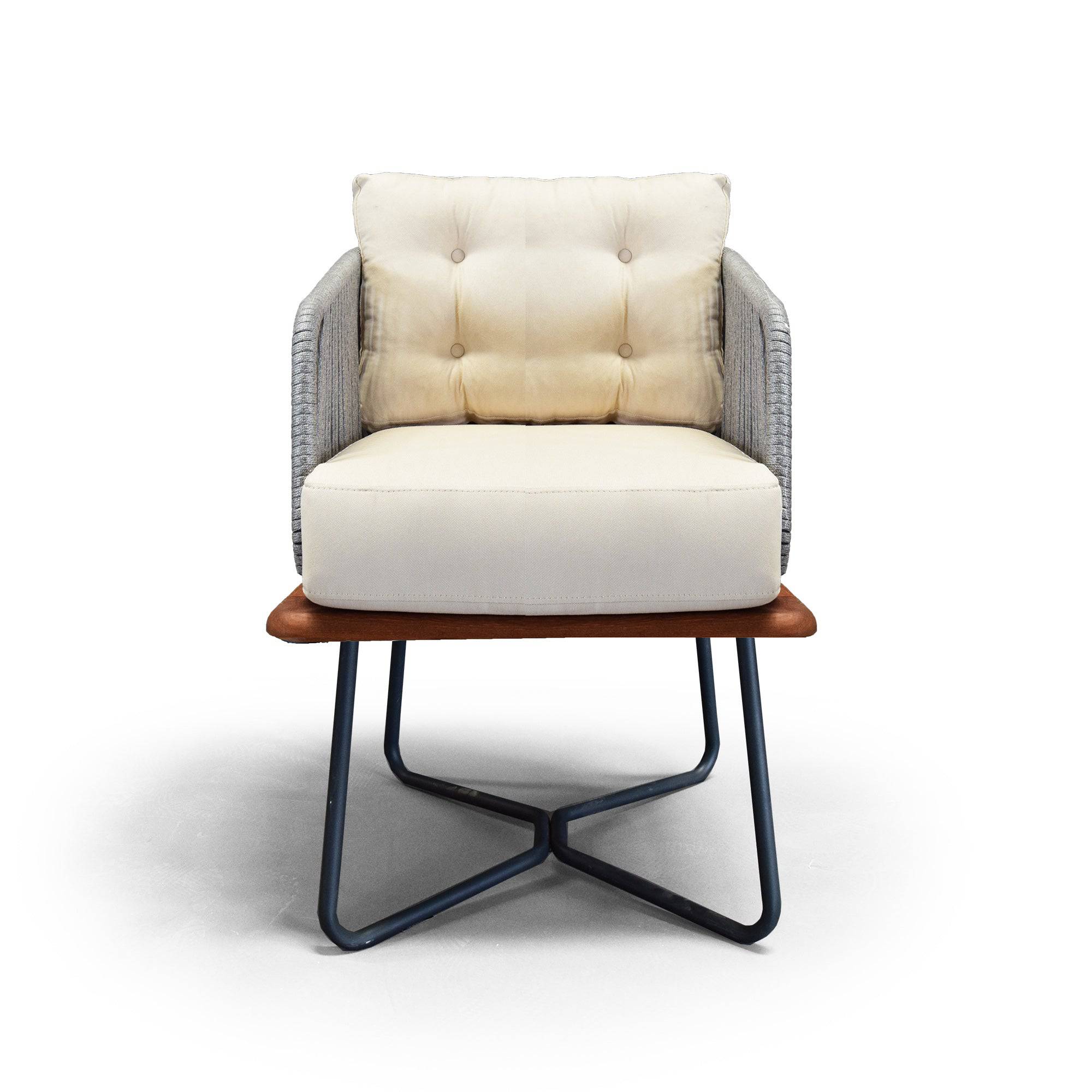 Forsa Solid Teak Wood And Aluminum Outdoor Chair 1836462( Mythra Chair) - Outdoor Chairs - ebarza Furniture UAE | Shop Modern Furniture in Abu Dhabi & Dubai - مفروشات ايبازرا في الامارات | تسوق اثاث عصري وديكورات مميزة في دبي وابوظبي