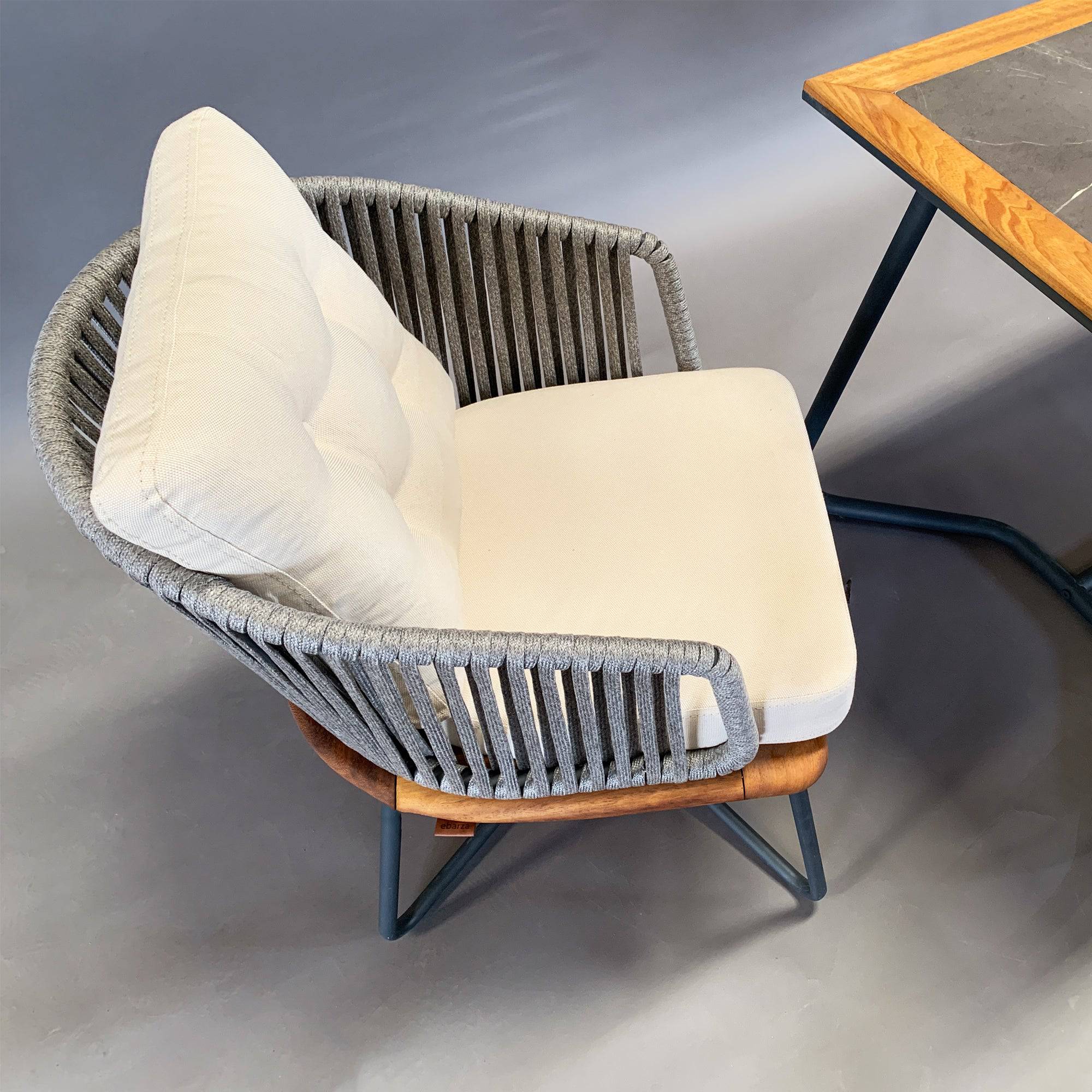 Forsa Solid Teak Wood And Aluminum Outdoor Chair 1836462( Mythra Chair) - Outdoor Chairs - ebarza Furniture UAE | Shop Modern Furniture in Abu Dhabi & Dubai - مفروشات ايبازرا في الامارات | تسوق اثاث عصري وديكورات مميزة في دبي وابوظبي